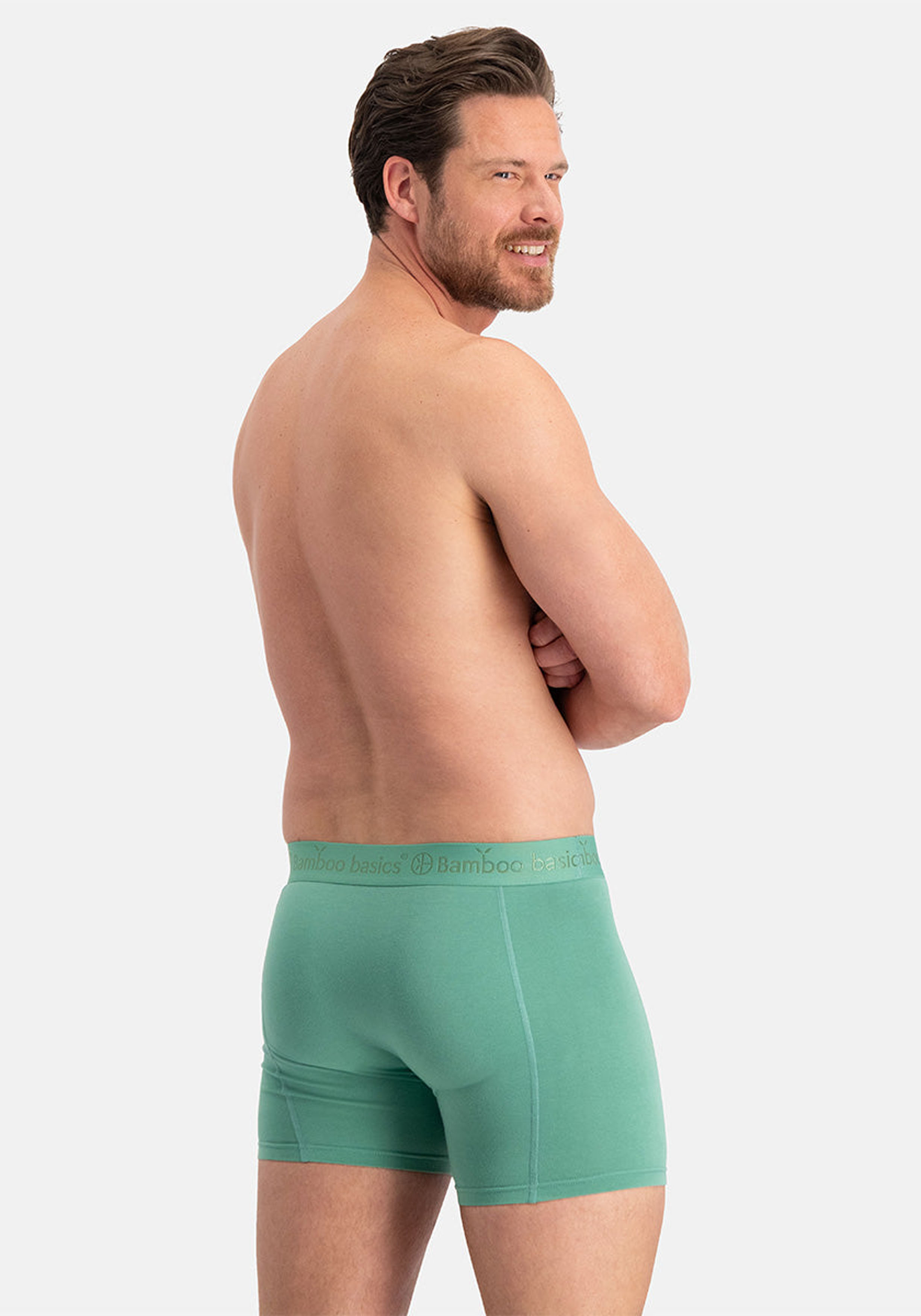 Bamboo Basics Rico boxershorts (3-pack), heren boxershort, malachietgroen, papaja oranje, ultramarine blauw