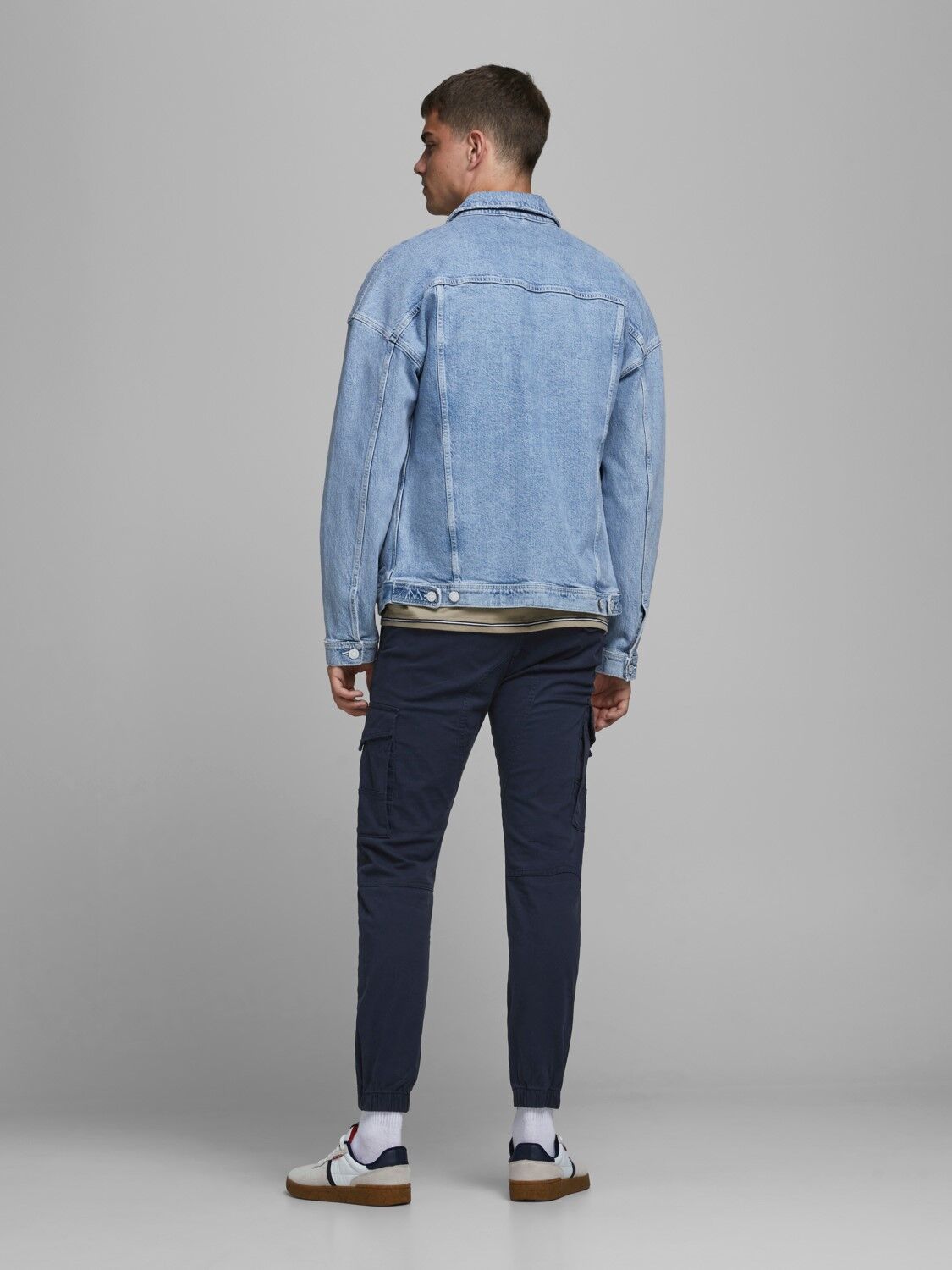 JACK & JONES Paul Lake Cargo loose fit, heren cargo broek, blauw