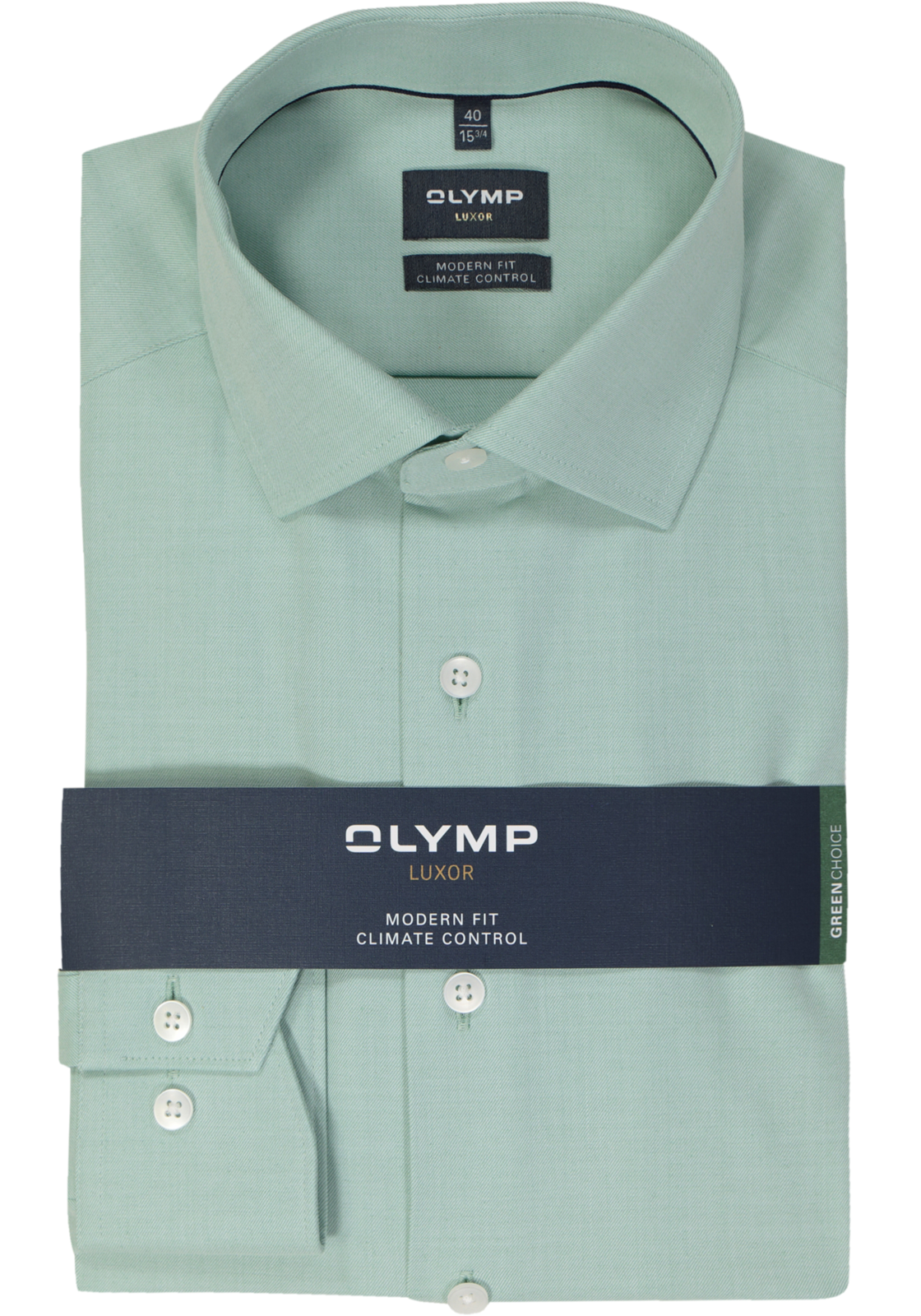 OLYMP 24/7 modern fit overhemd, twill, lichtgroen OLYMP 24/7 modern fit overhemd, twill, lichtgroen