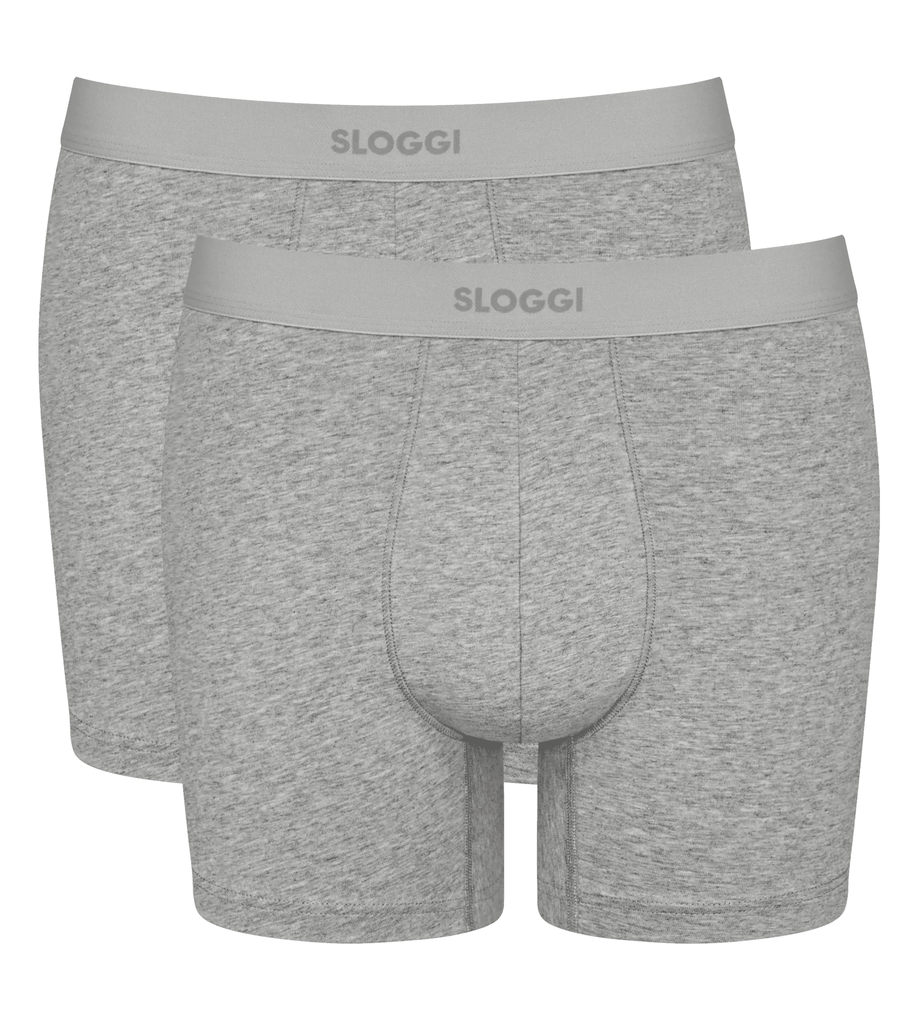 Sloggi Men EVER Ease Short, heren boxershort korte pijp (2-pack), donkergrijs melange