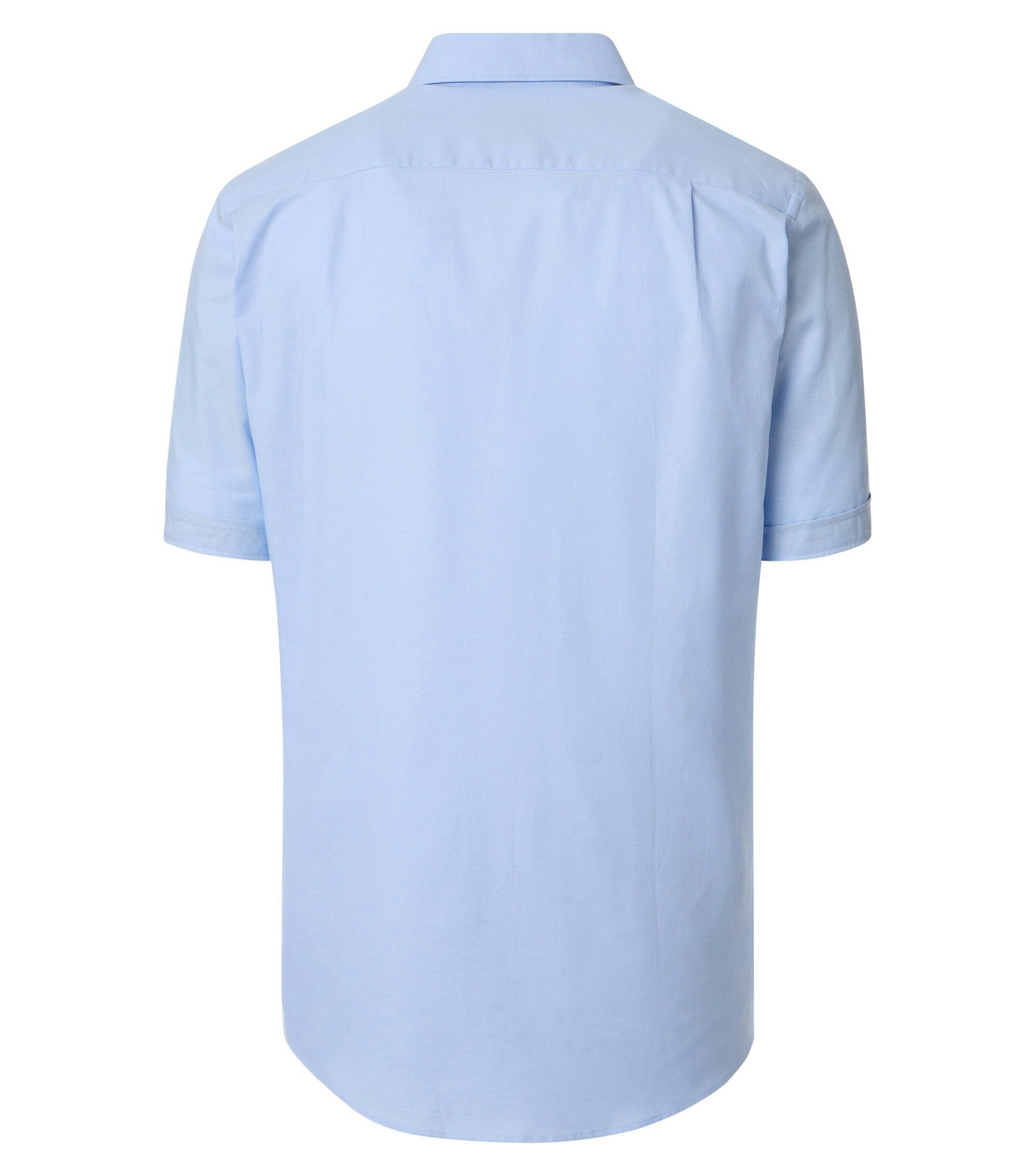 Redmond modern fit overhemd, korte mouw, Oxford, blauw