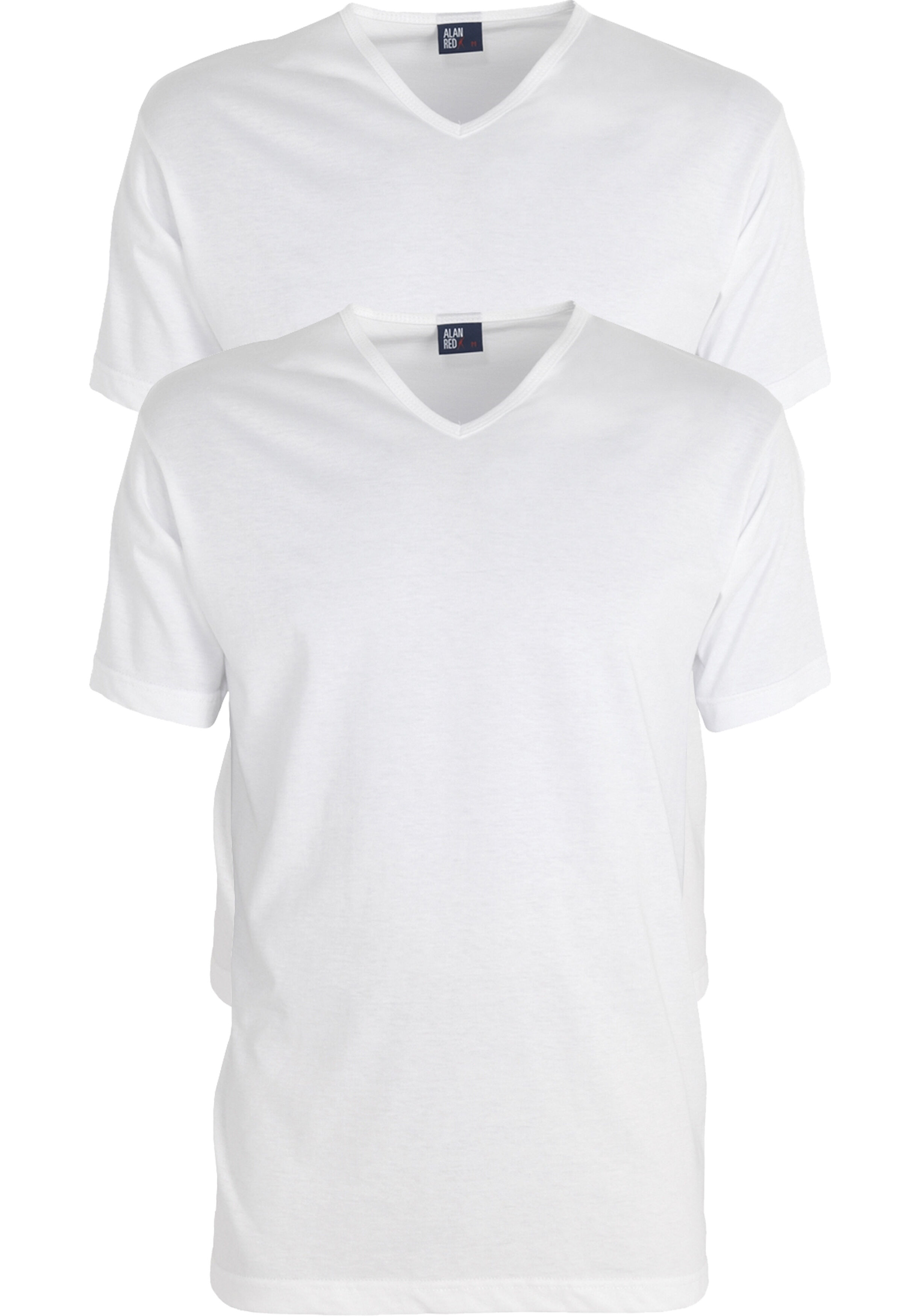 ALAN RED T-shirts Vermont (2-pack), V-hals, wit