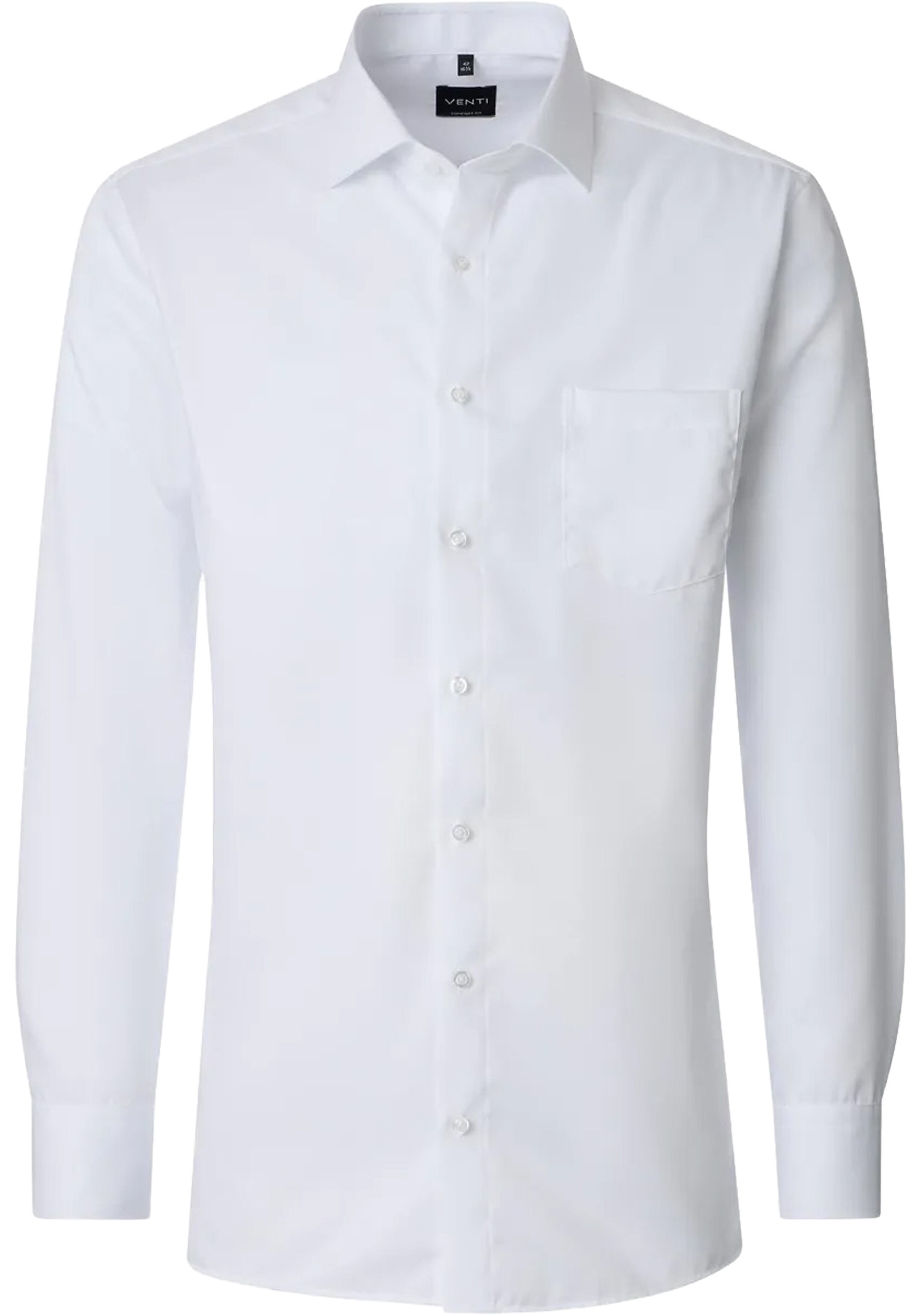 VENTI modern fit overhemd, twill, wit