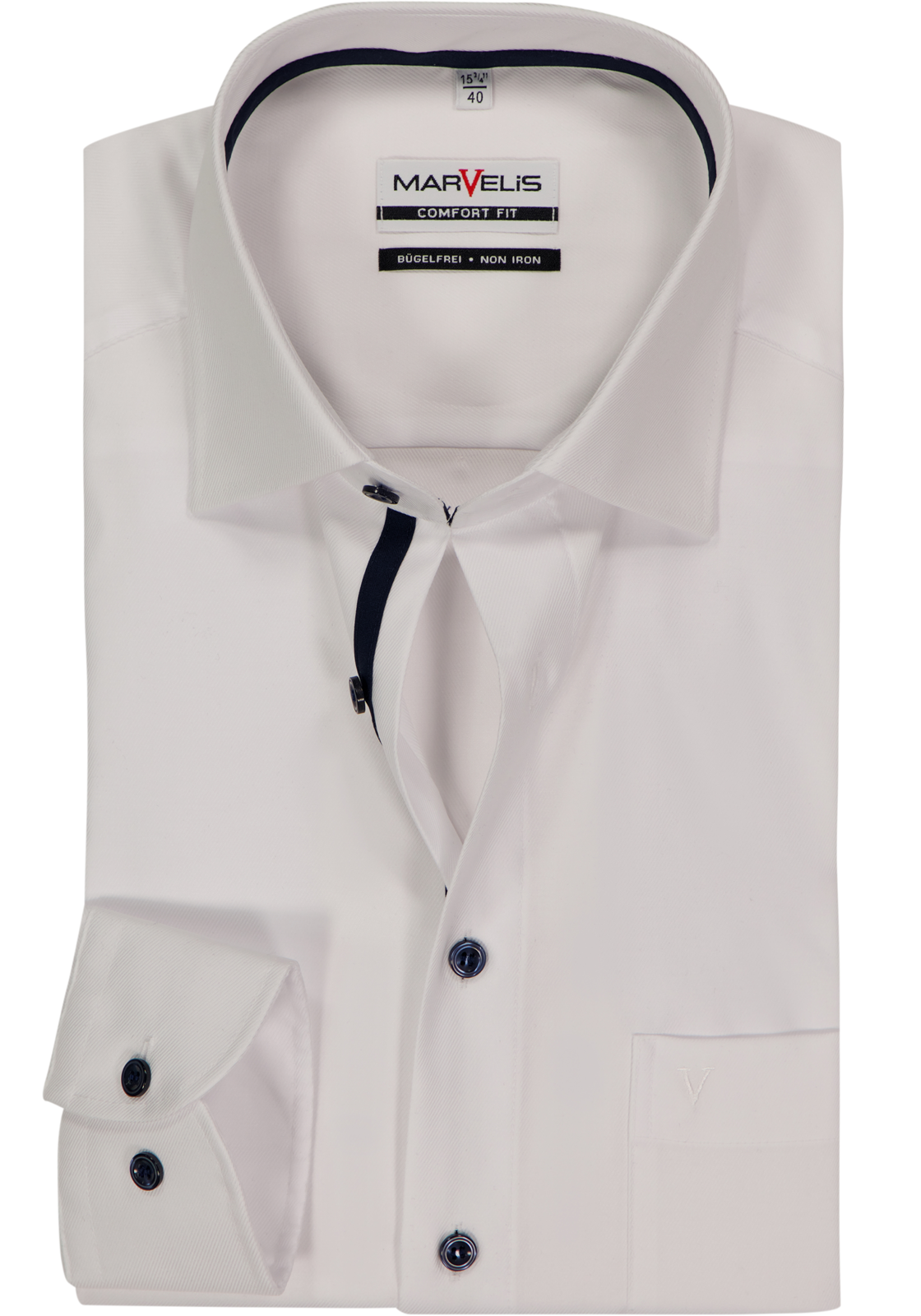 MARVELIS comfort fit overhemd, twill, wit MARVELIS comfort fit overhemd, twill, wit