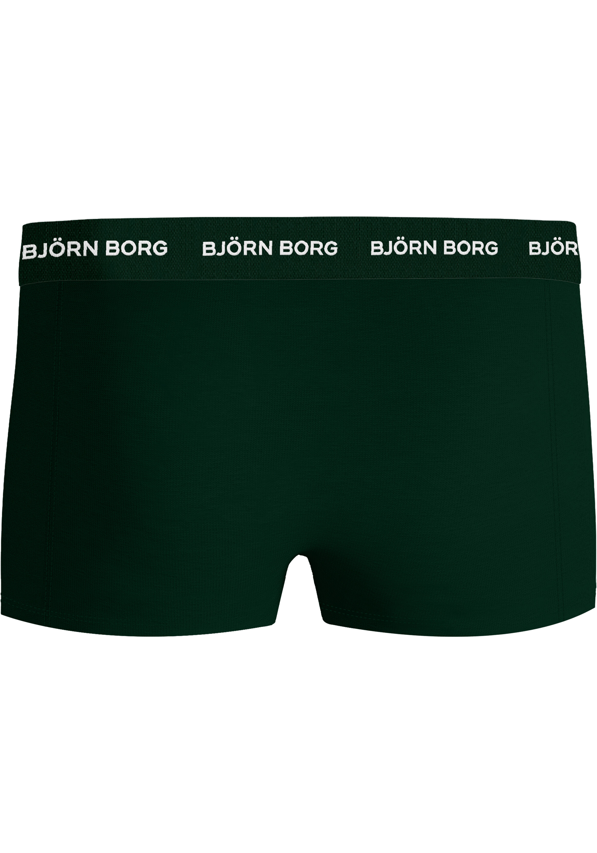 Bjorn Borg Cotton Stretch trunks, heren boxers korte pijp (3-pack), zwart, zwart , groen print