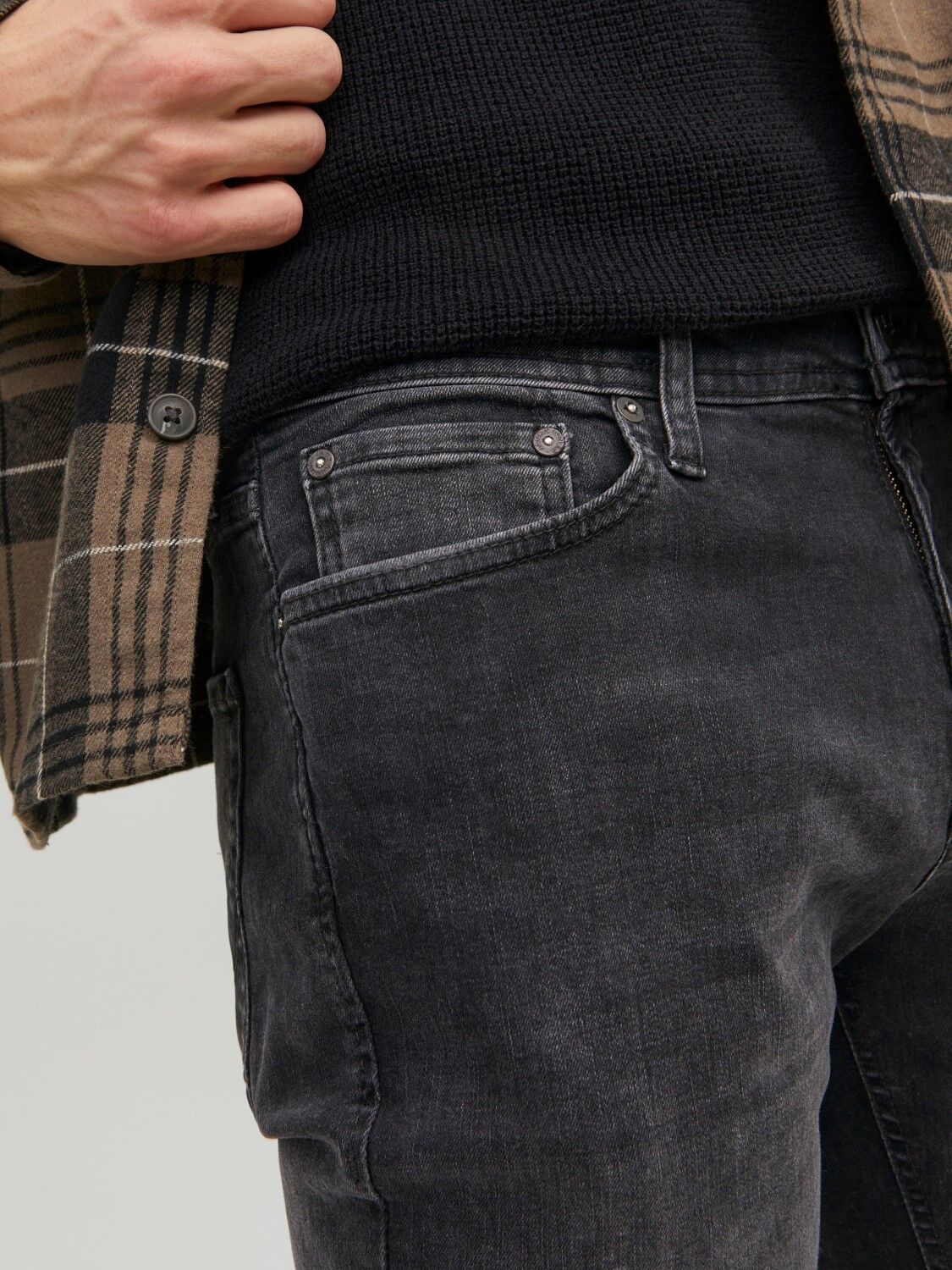 JACK & JONES Clark Original Jos regular fit, heren jeans, zwart denim