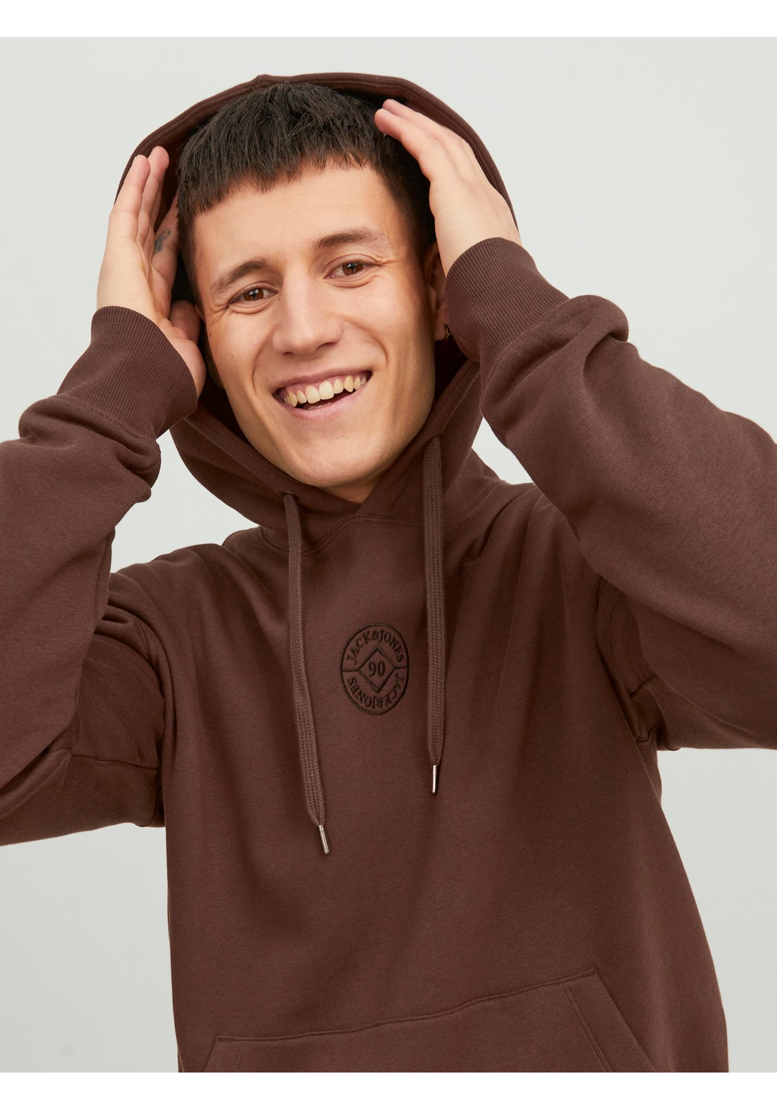 image_8_jj__4215818__creativejpgv2fe11e5e01877132ae788a1ba264f395db9e JACK & JONES Cosmo sweat hood regular fit, heren hoodie katoenmengsel met capuchon, bruin