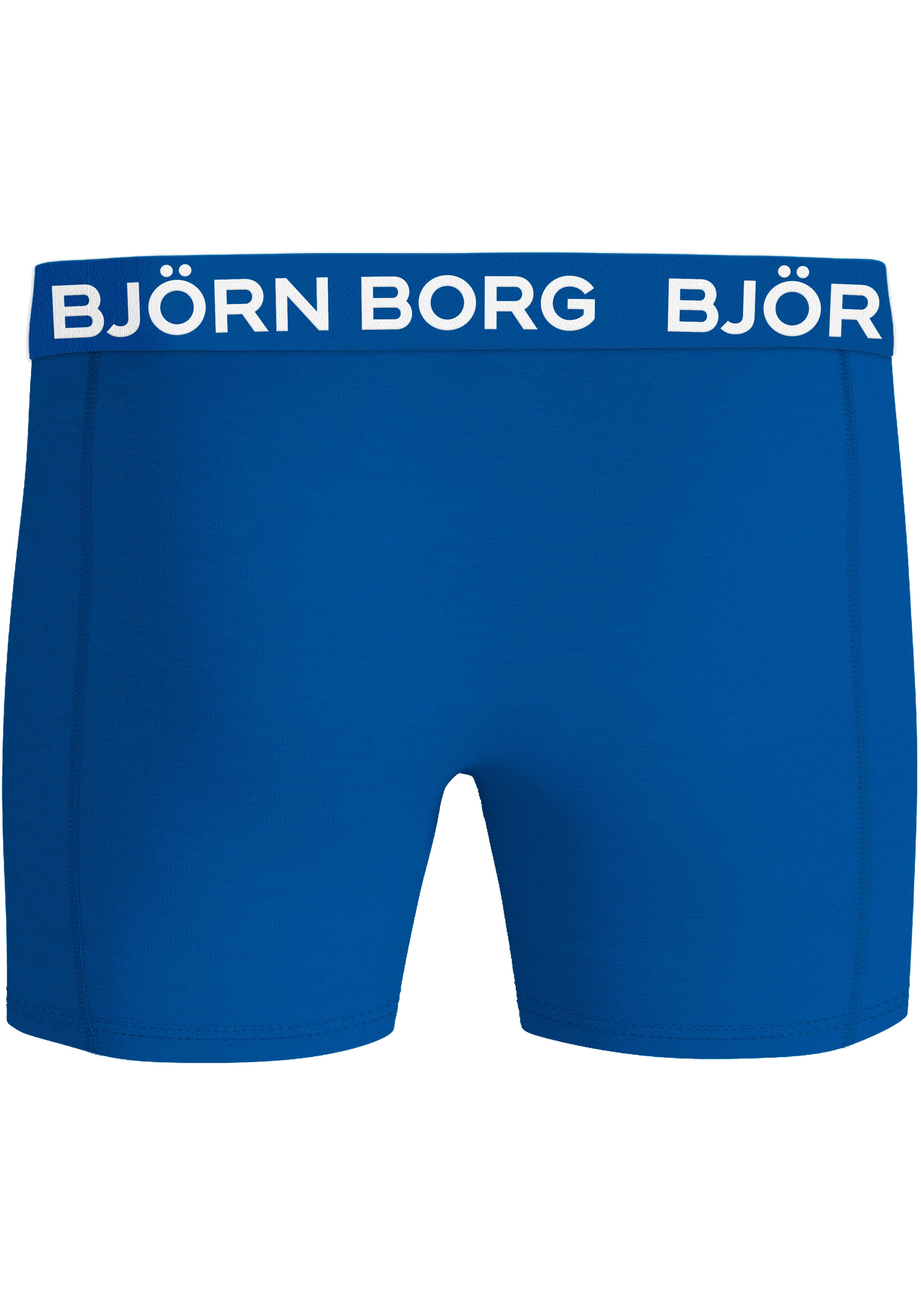 Bjorn Borg Cotton Stretch boxers, heren boxers normale lengte (3-pack), navy blauw, print, blauw