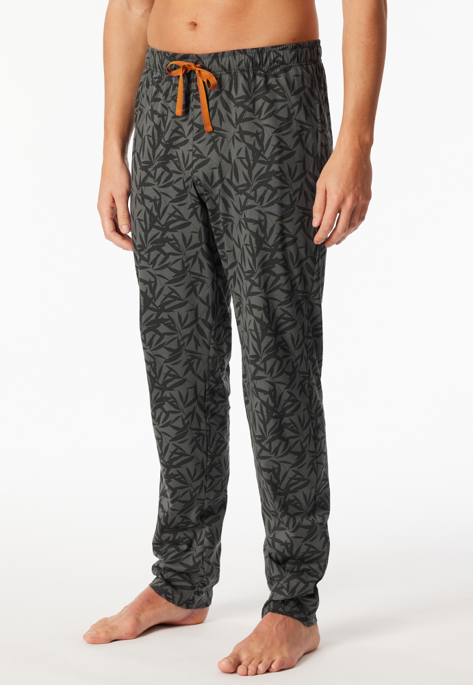 SCHIESSER Mix + Relax Pantalon, heren loungebroek, donkergroen dessin
