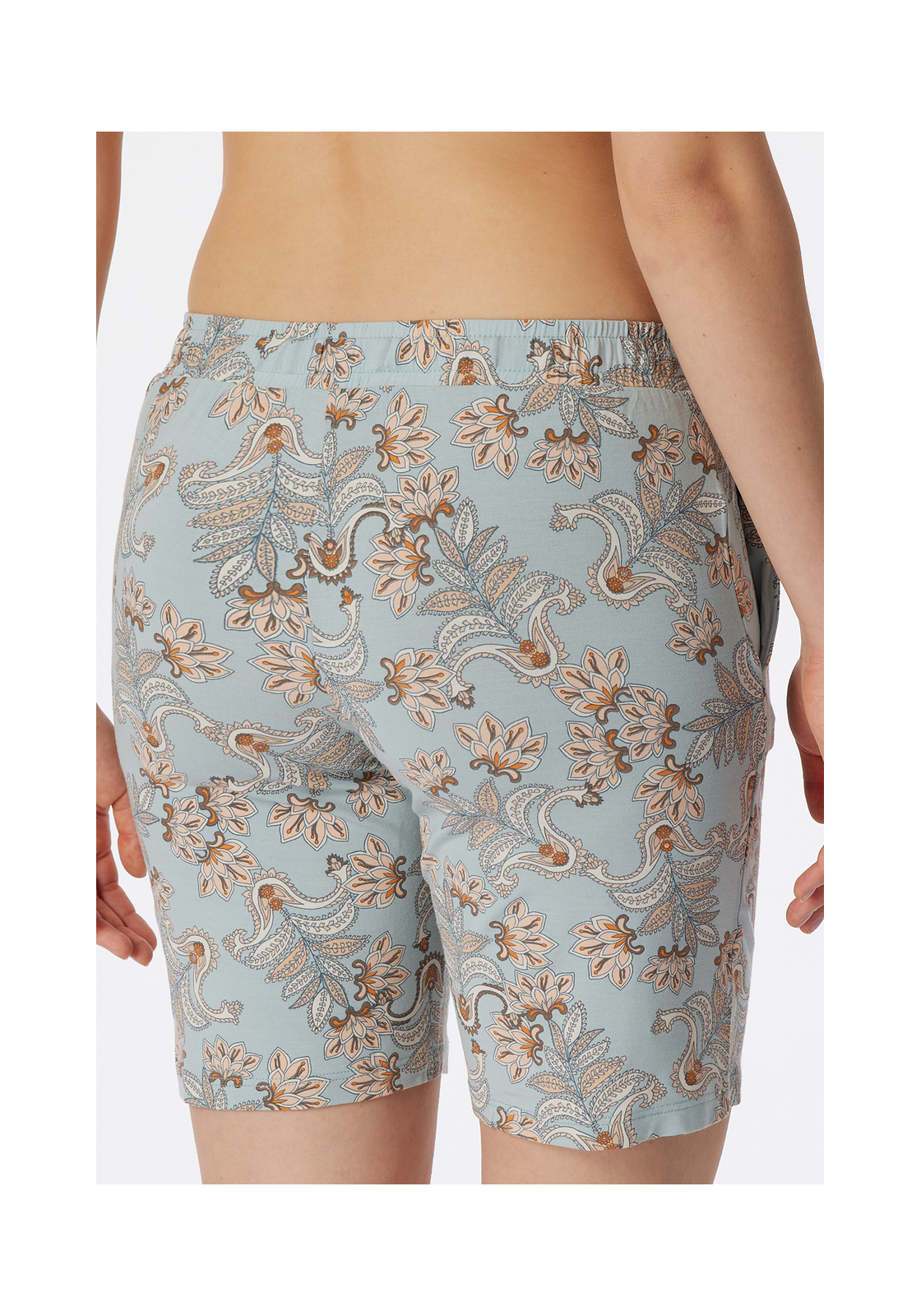 image_4_175479-420_1_1280x1280 SCHIESSER Mix+Relax loungebroek kort, dames bermuda modal bluebird gedessineerd
