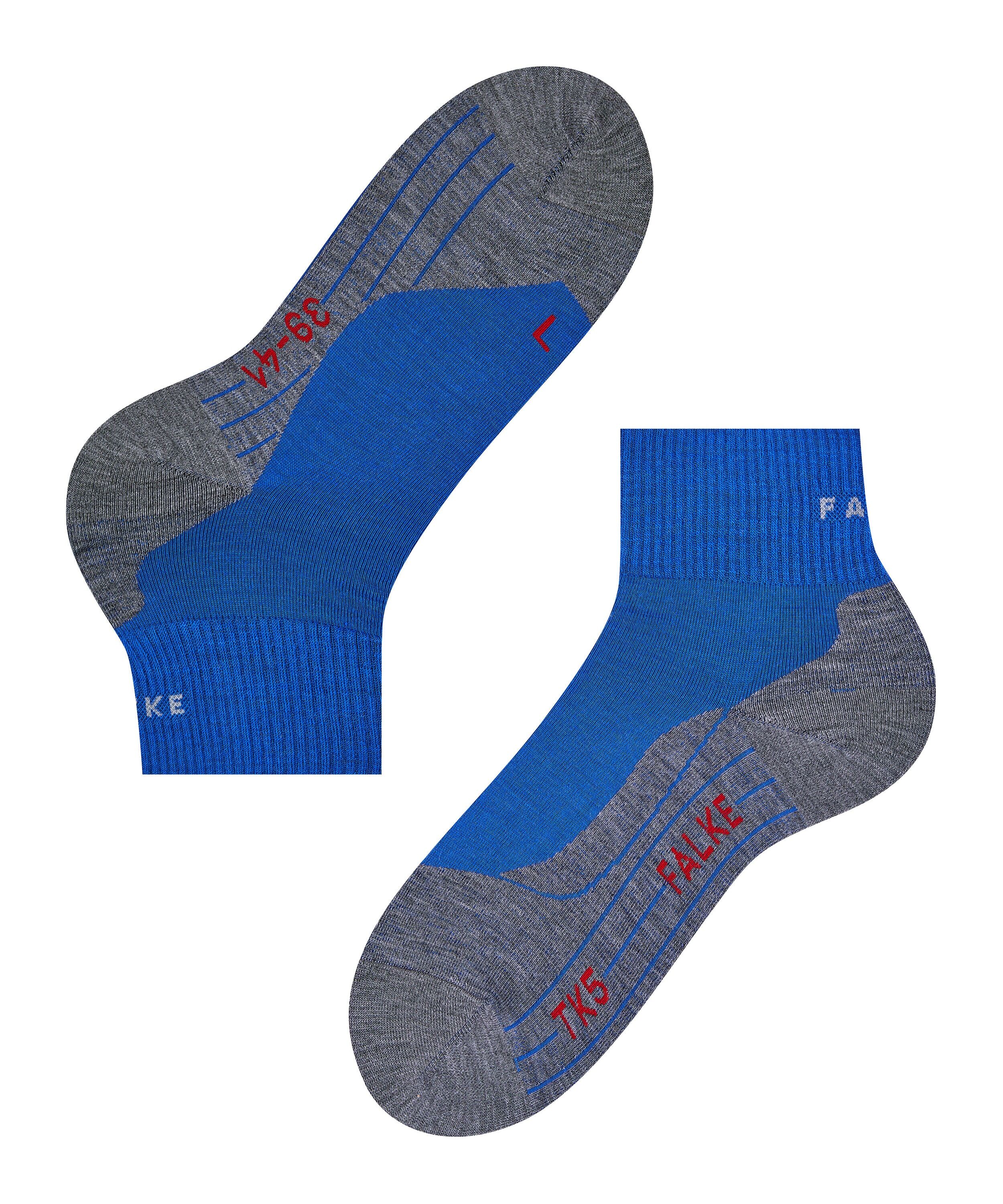 FALKE TK5 Wander Short heren trekking sokken kort, blauw (yve)
