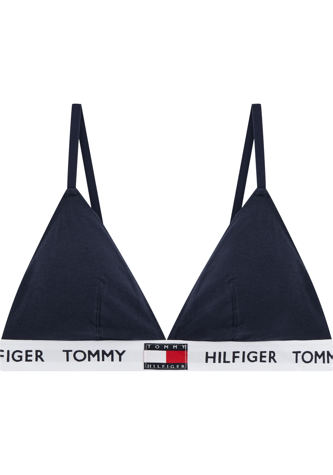 1-8719861456445-tommy_hilfiger-bralette_HR Tommy Hilfiger dames Tommy 85 triangel BH, katoen gevoerd, donkerblauw