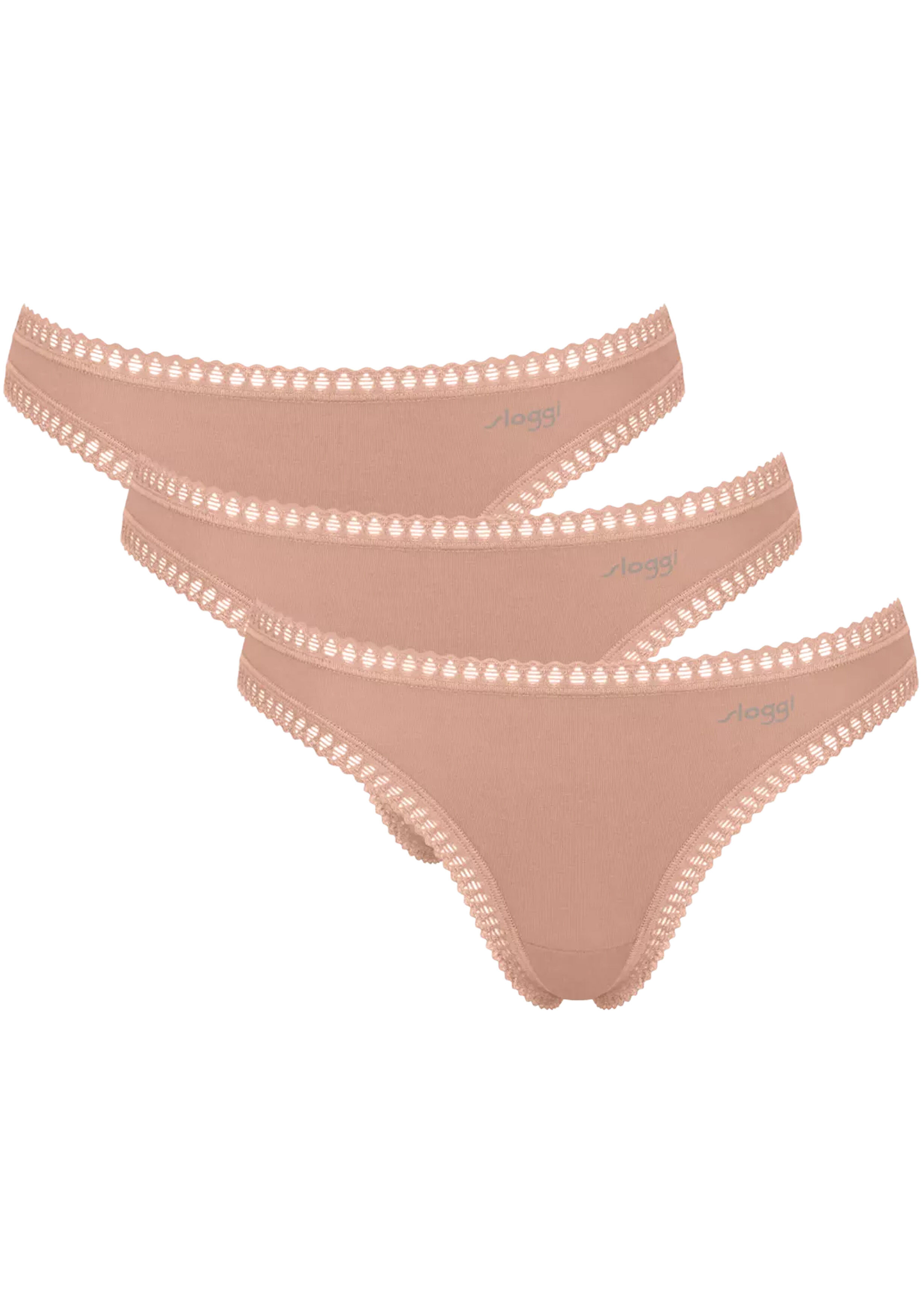 Sloggi Women GO Crush String (3-pack), dames string, beige