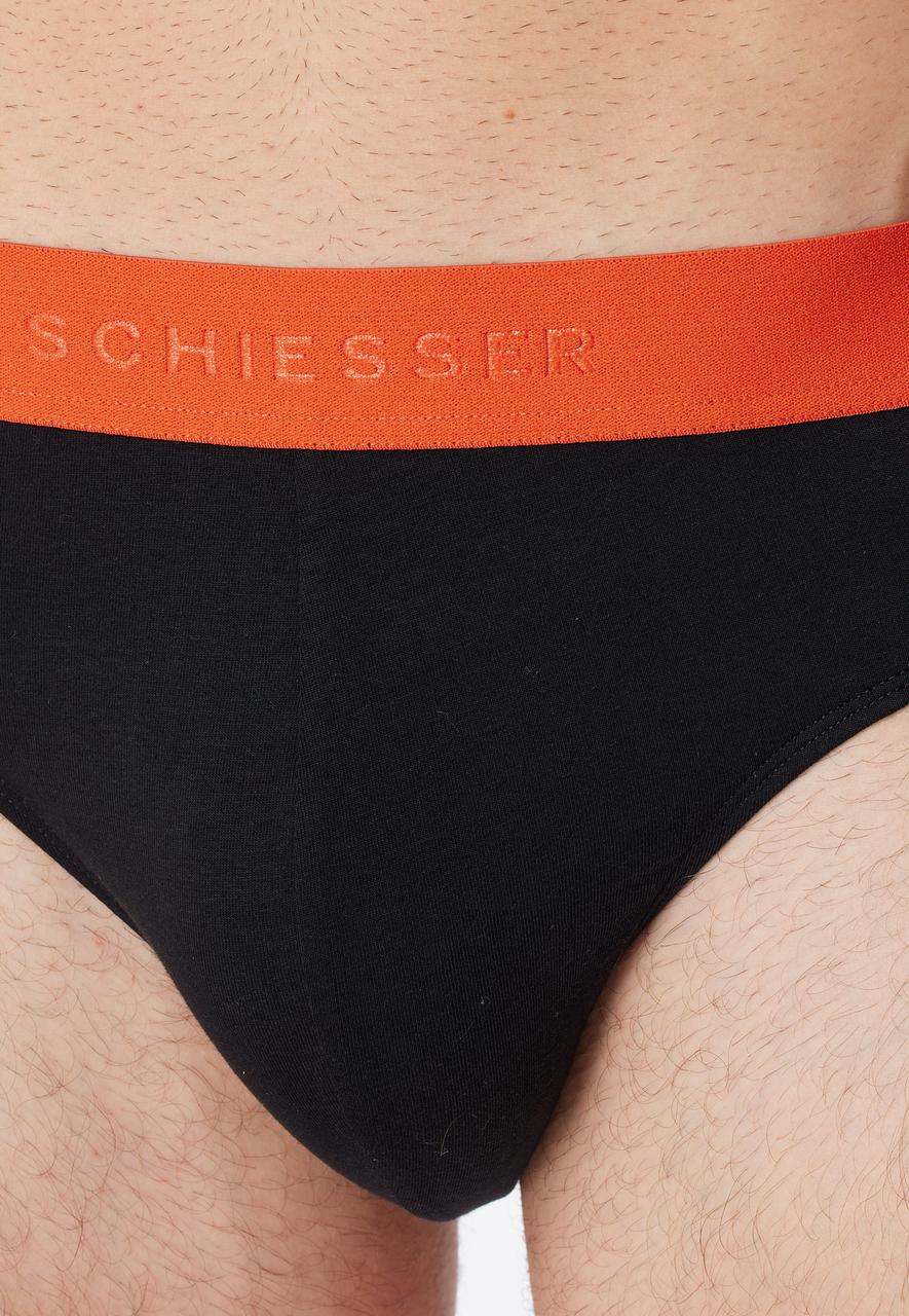 SCHIESSER 95/5 slip (3-pack), heren rioslip organisch katoen geweven elastische tailleband multicolor