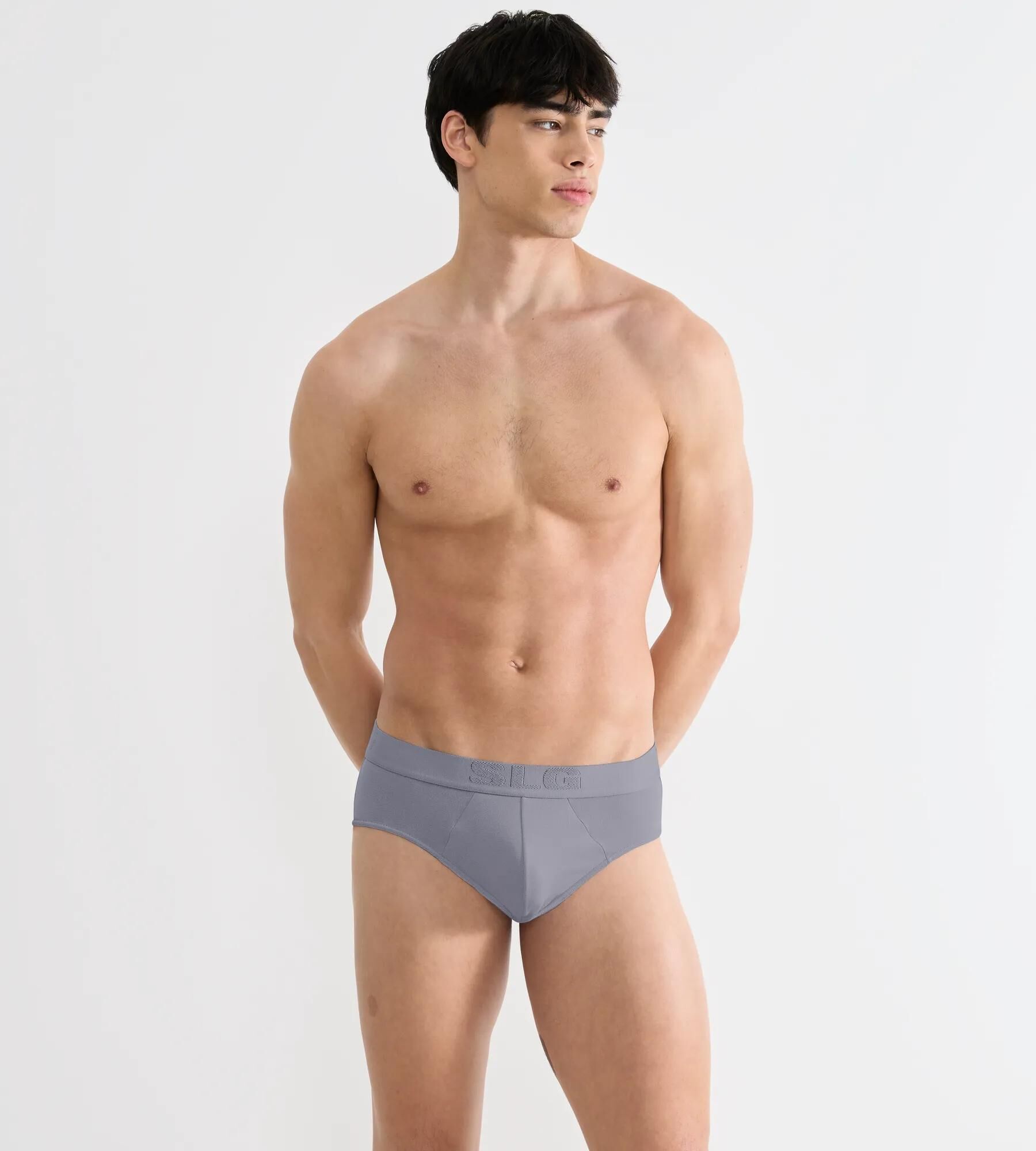 Sloggi Men SLG Base Soft Brief, heren slip (2-pack), grijsblauw