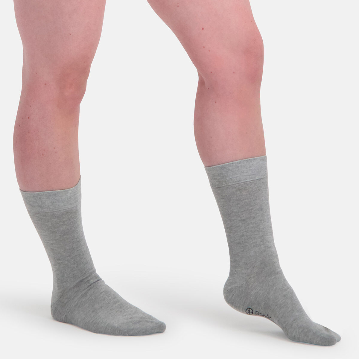Bamboo Basics Beau socks (3-pack), unisex sokken, grijs melange