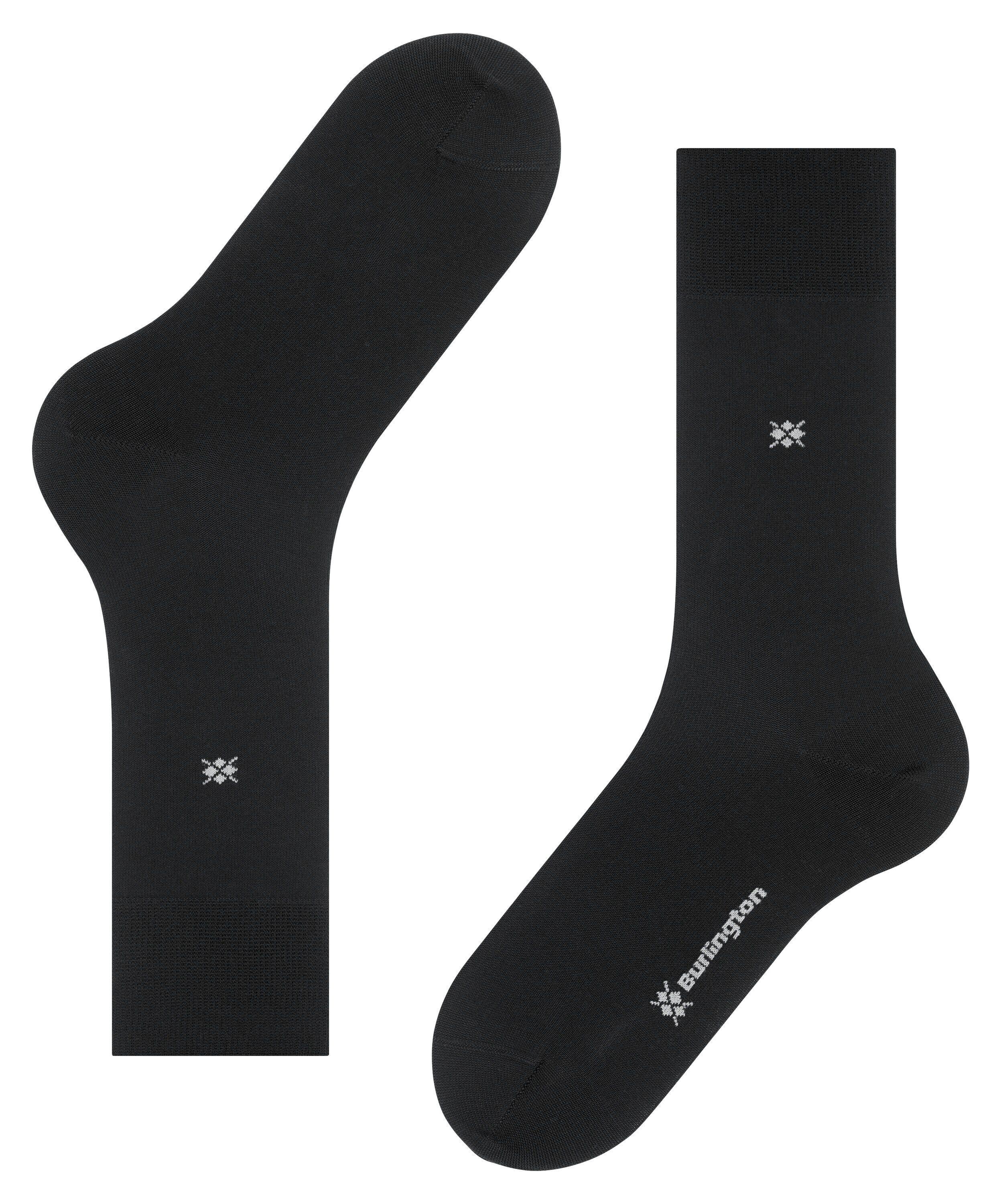 Burlington Dublin herensokken, zwart (black)