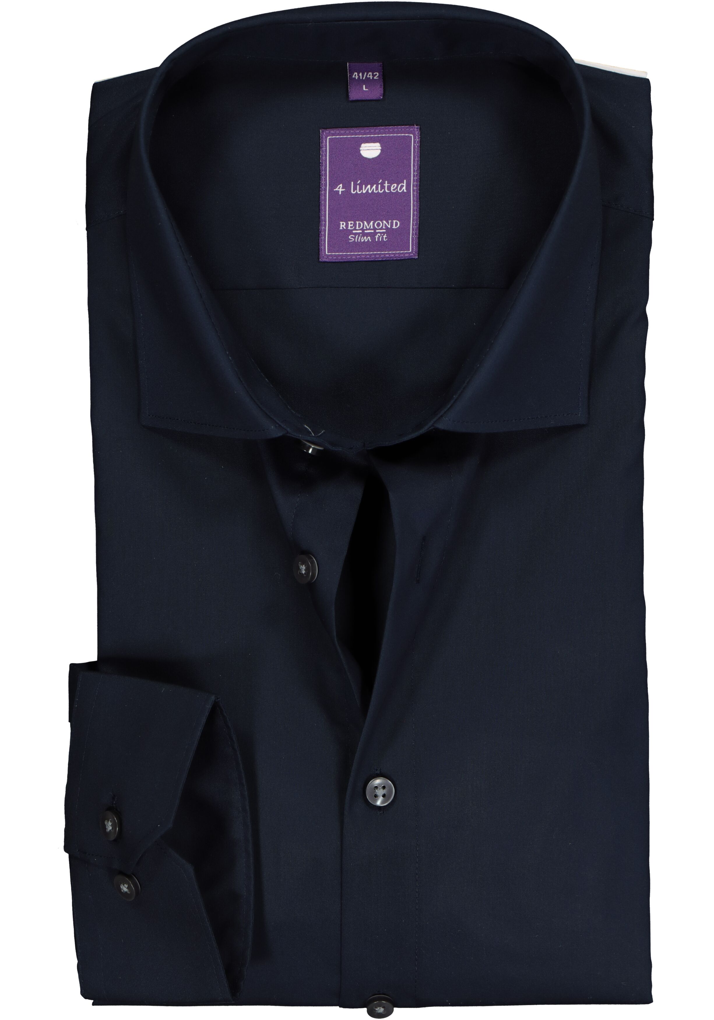 Redmond slim fit overhemd, nacht blauw