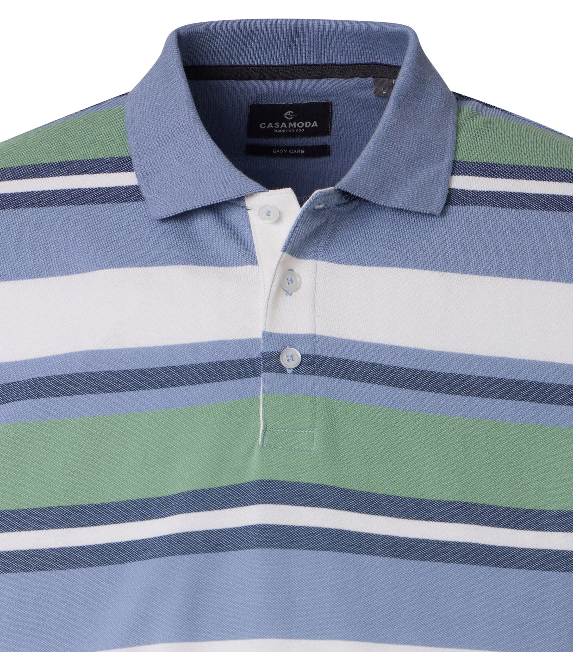 CASA MODA comfort fit heren polo, aqua dessin