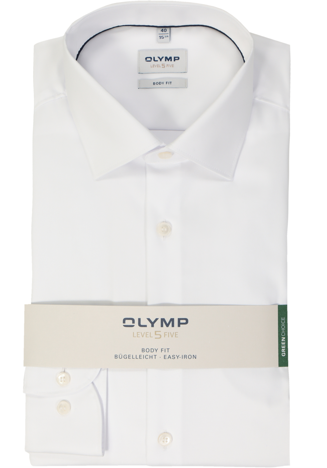 OLYMP Level 5 body fit overhemd, satijnbinding, wit OLYMP Level 5 body fit overhemd, satijnbinding, wit