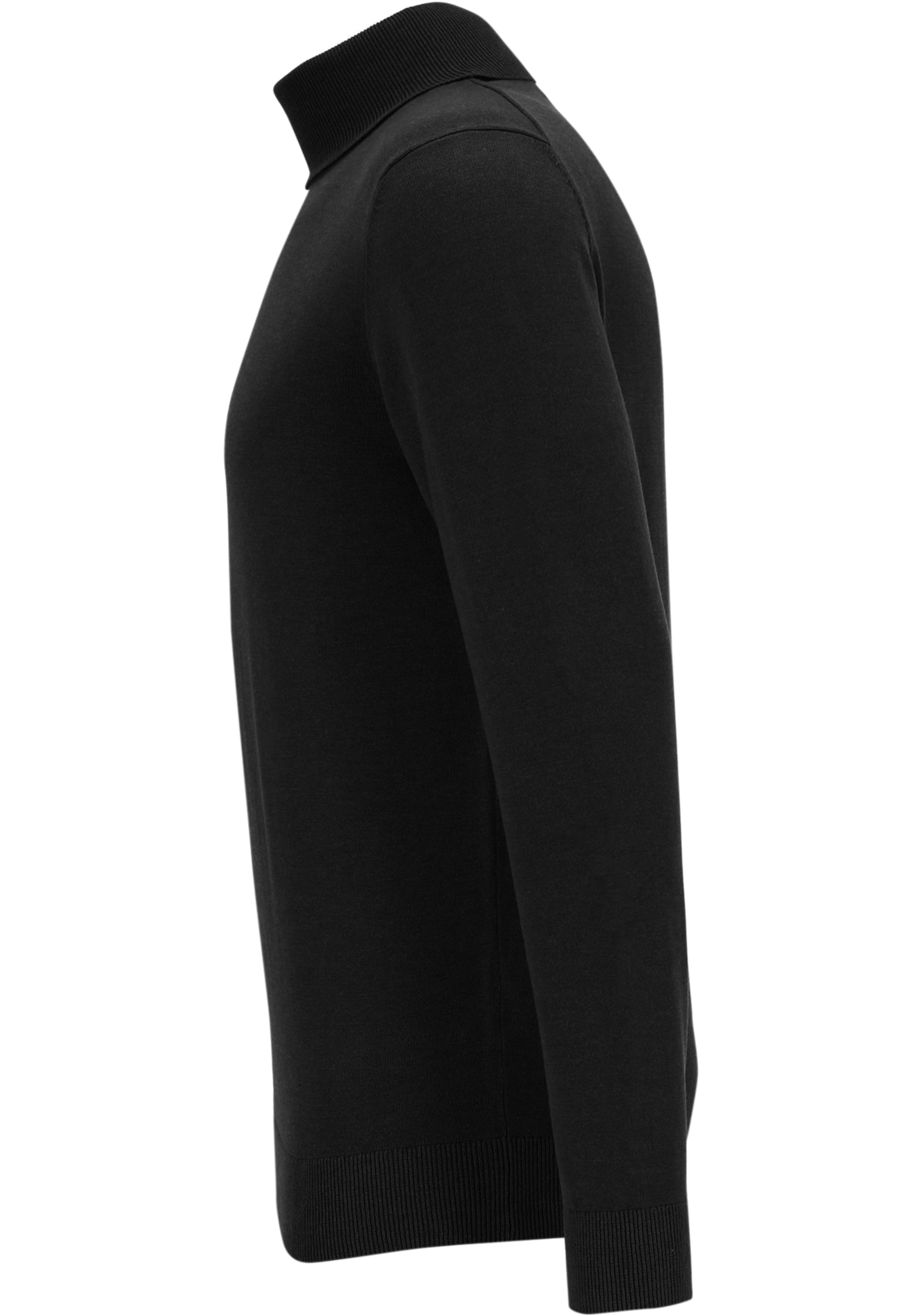 Michaelis heren trui katoenmengsel, slim fit coltrui, zwart Michaelis heren trui katoenmengsel, slim fit coltrui, zwart