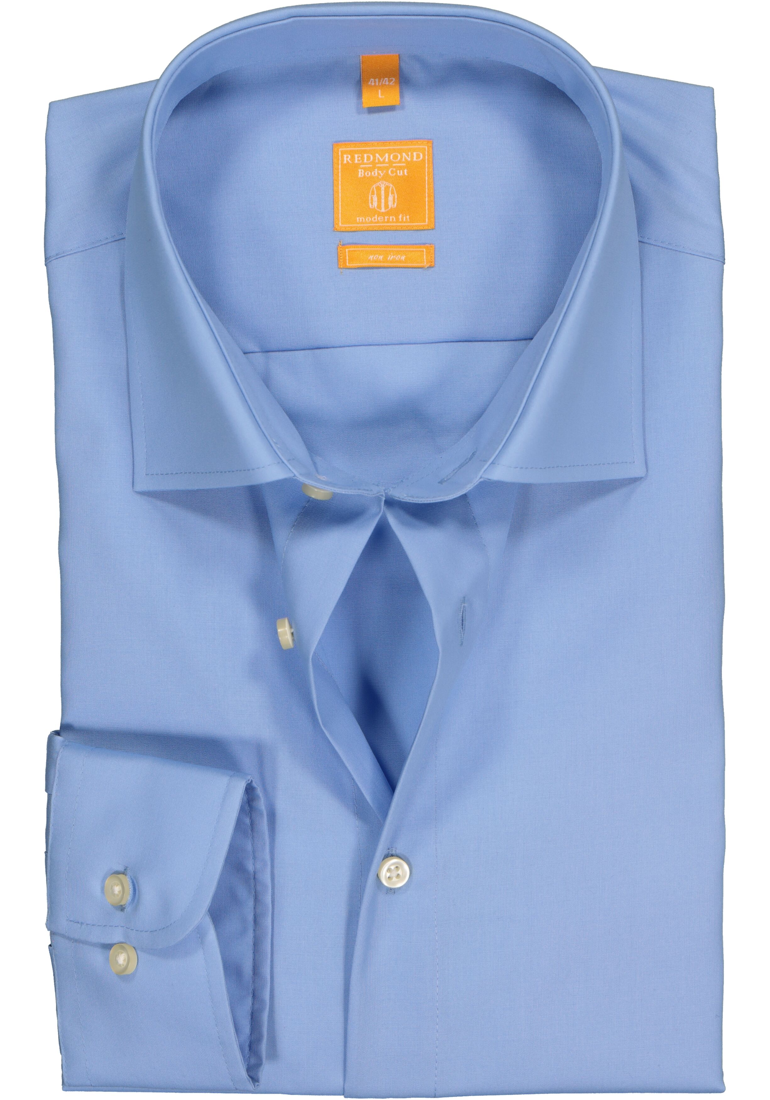 Redmond modern fit overhemd, blauw