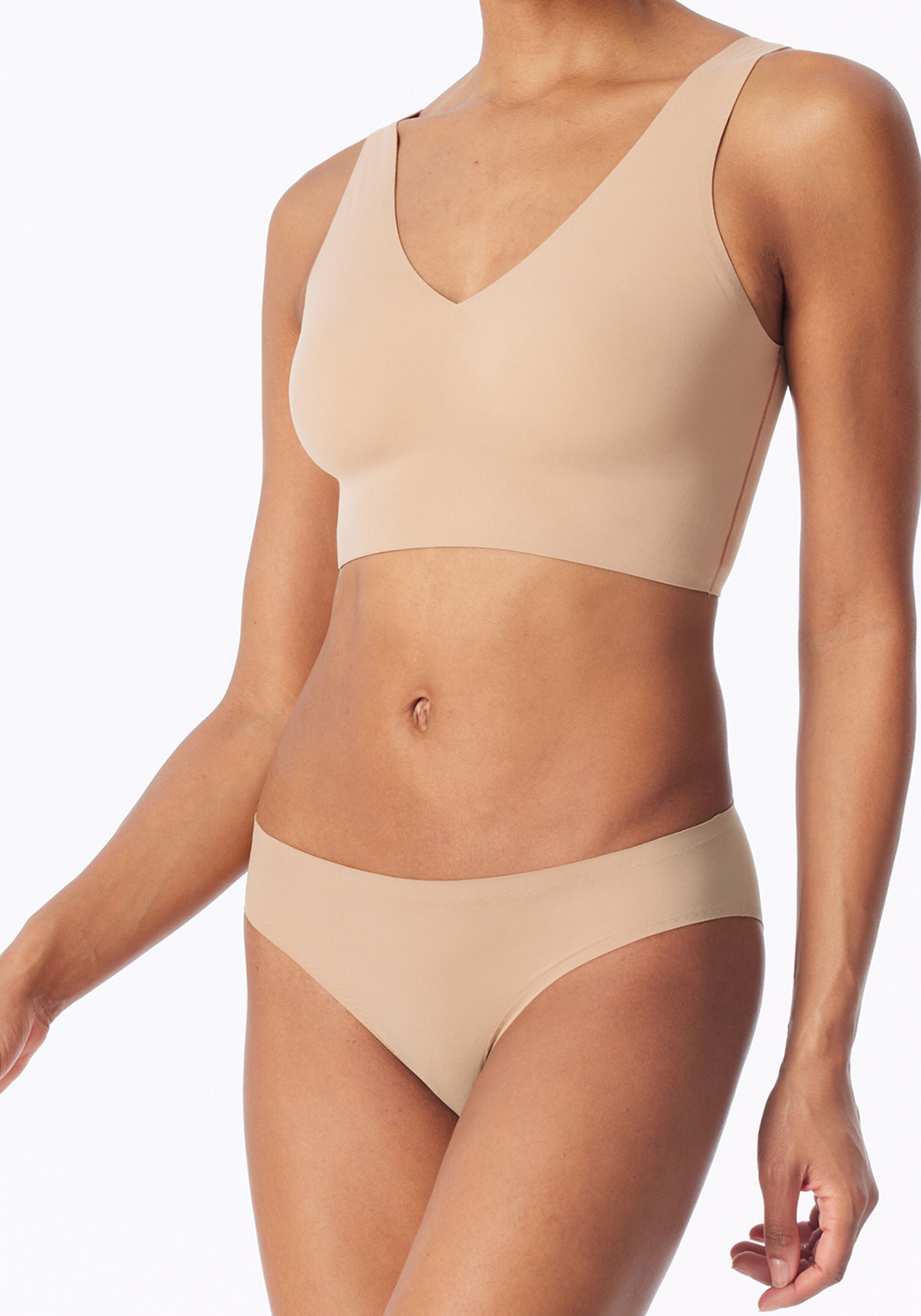 SCHIESSER Invisible Soft bralette (1-pack), dames bustier microvezel verwijderbare pads esdoorn