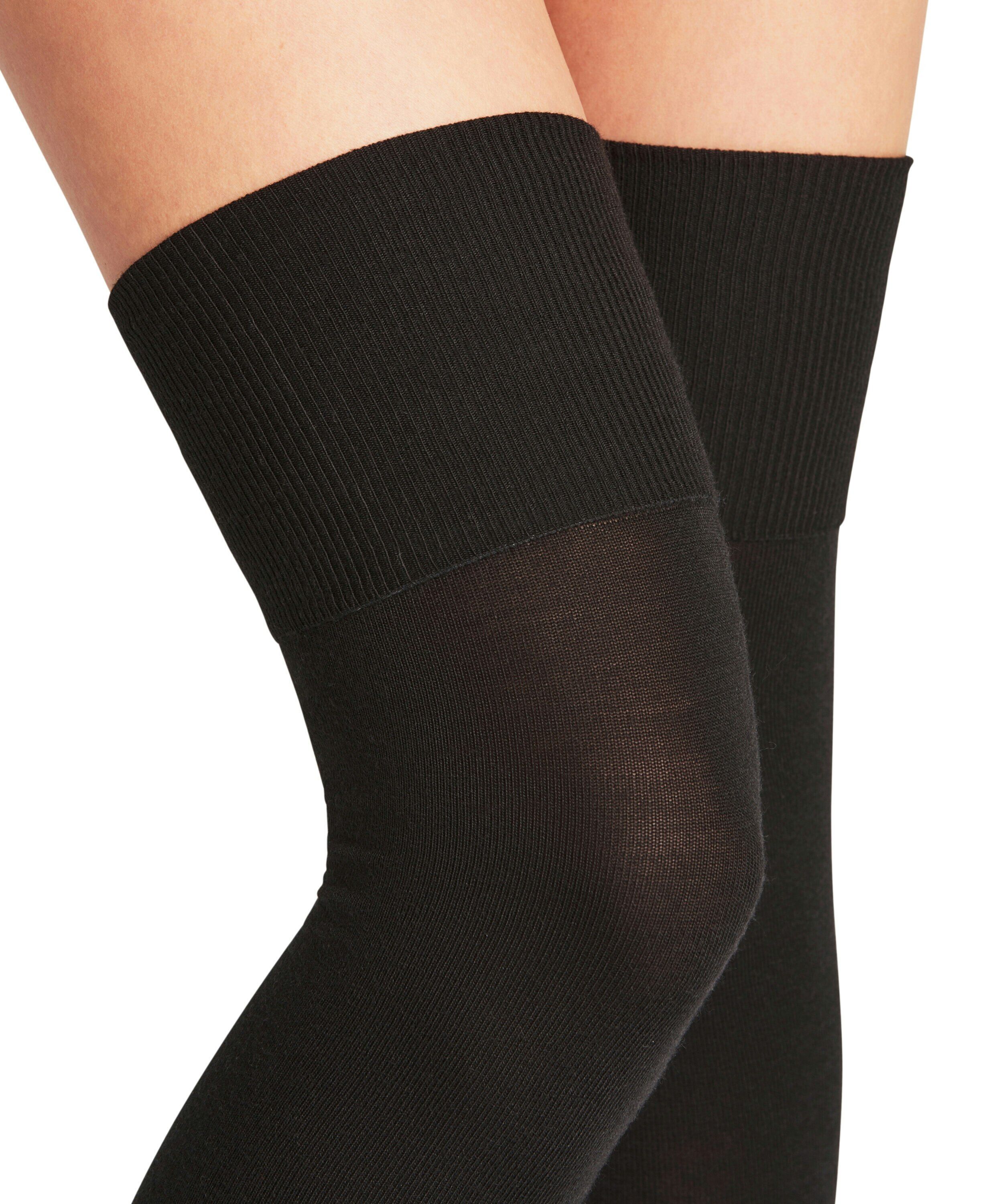 FALKE Softmerino dames overknees, zwart (black)