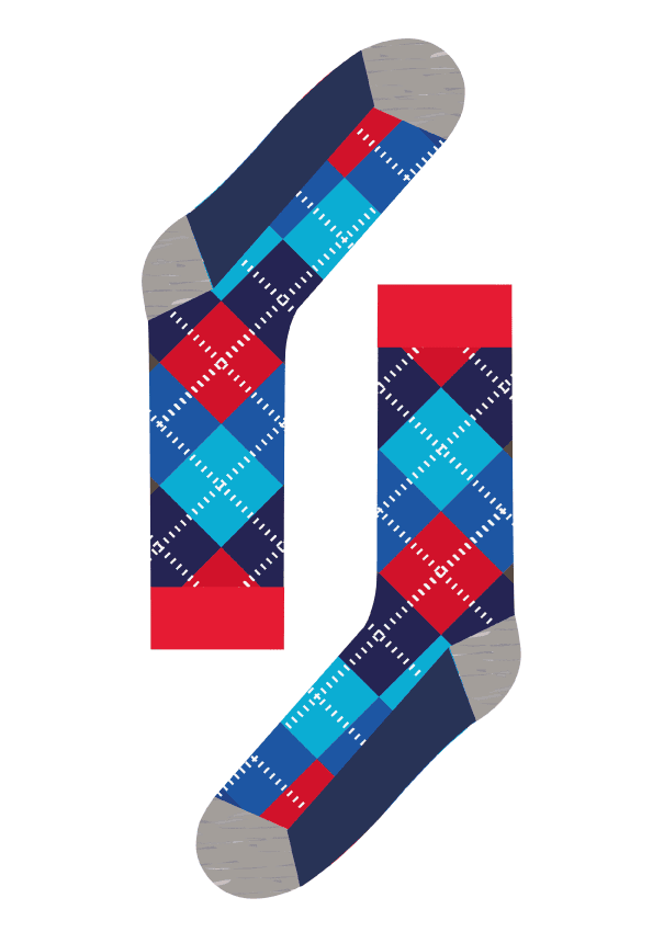Happy Socks Argyle Sock, unisex sokken