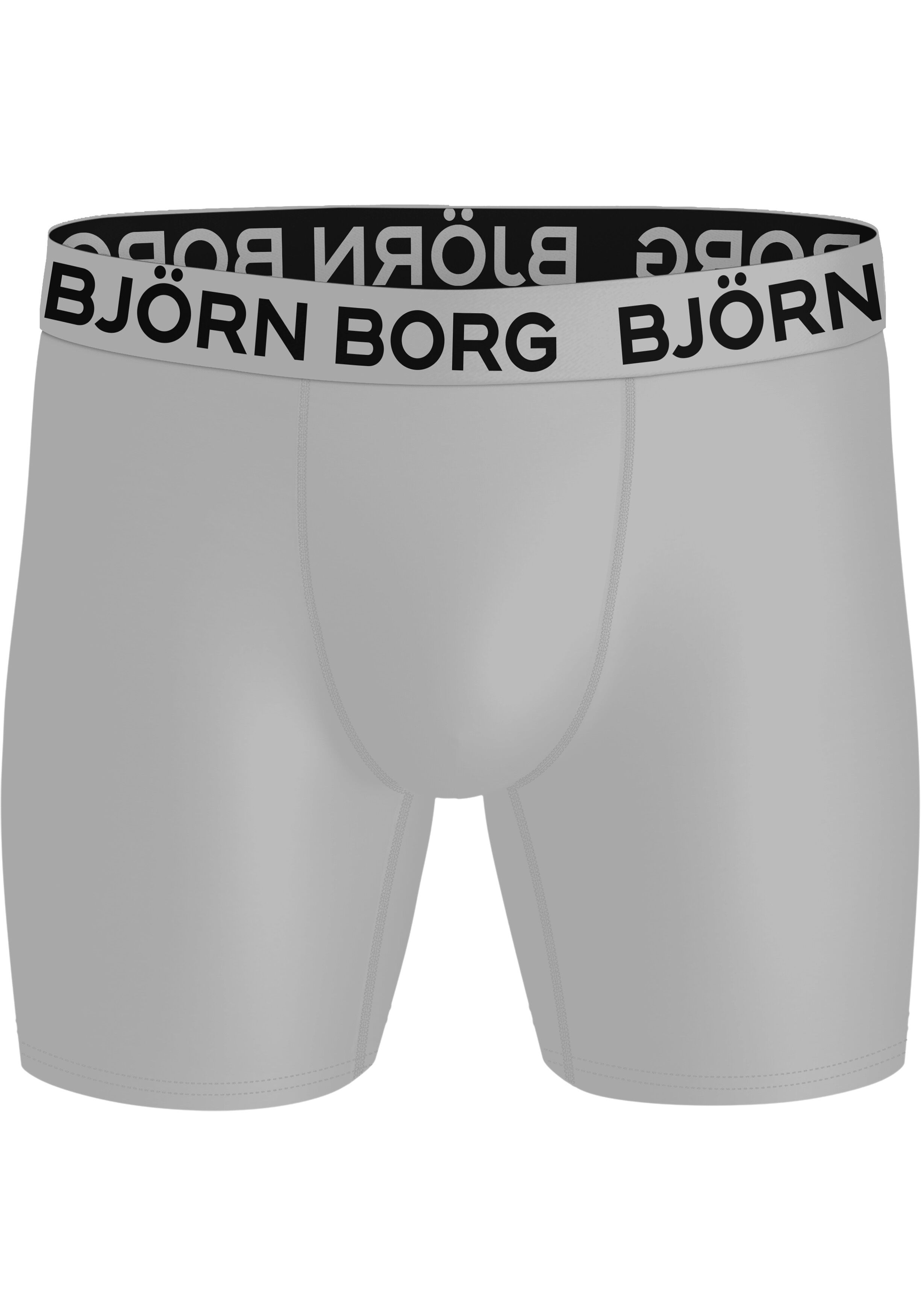 Bjorn Borg Sports Microfiber boxers, microfiber heren boxers lange pijpen (3-pack), grijs, roze, grijs