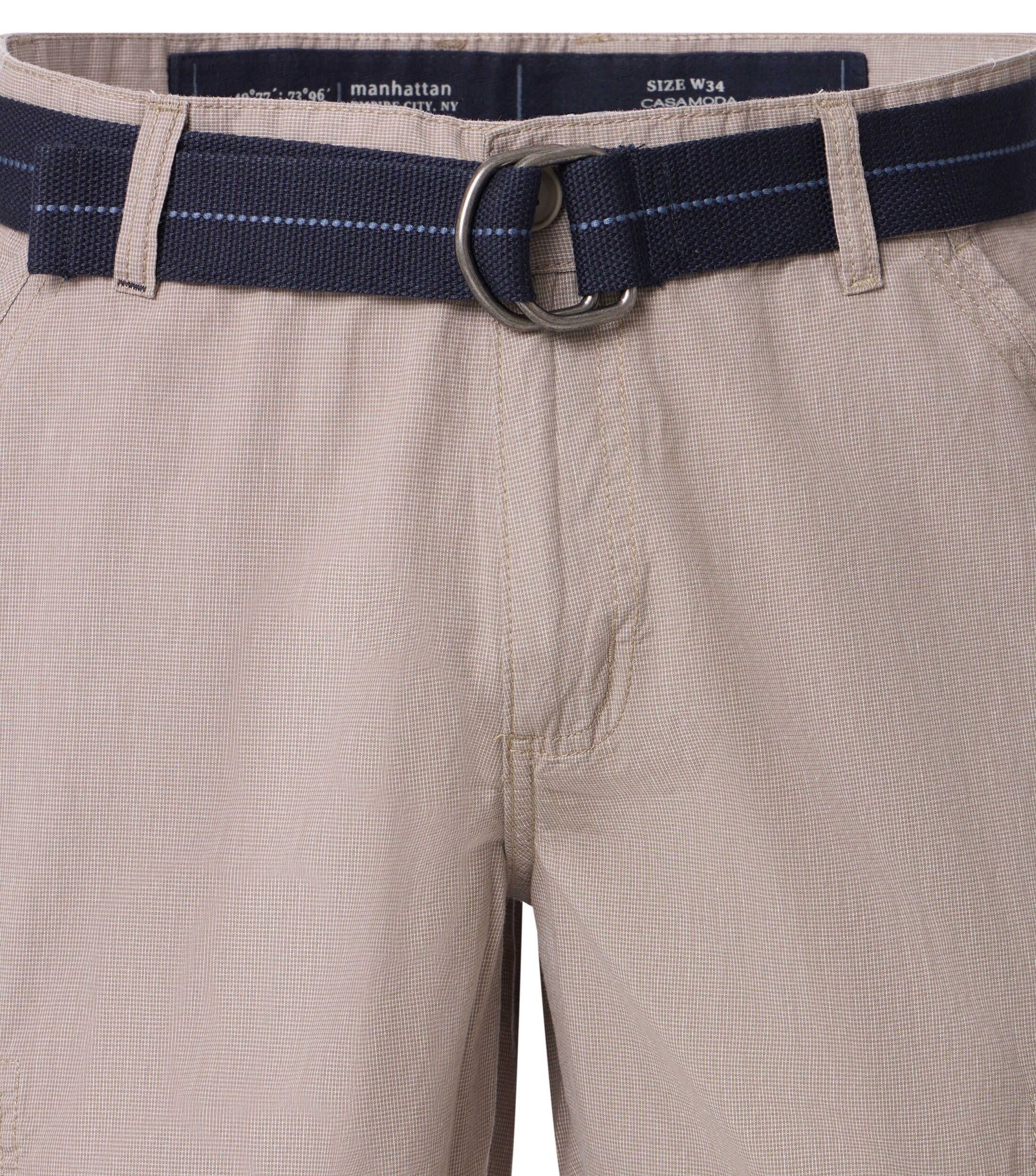 CASA MODA driekwart shorts BEN, heren cargo bermuda over de knie, beige