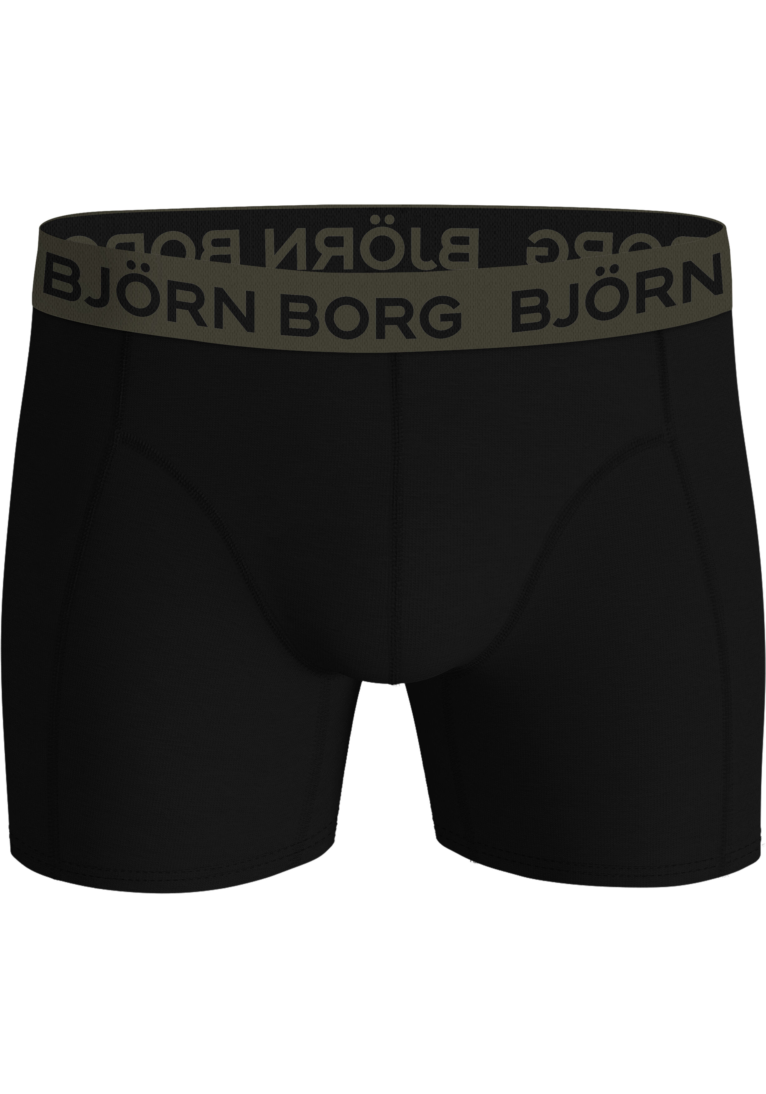 Bjorn Borg Cotton Stretch boxers, heren boxers normale lengte (2-pack), zwart, zwart