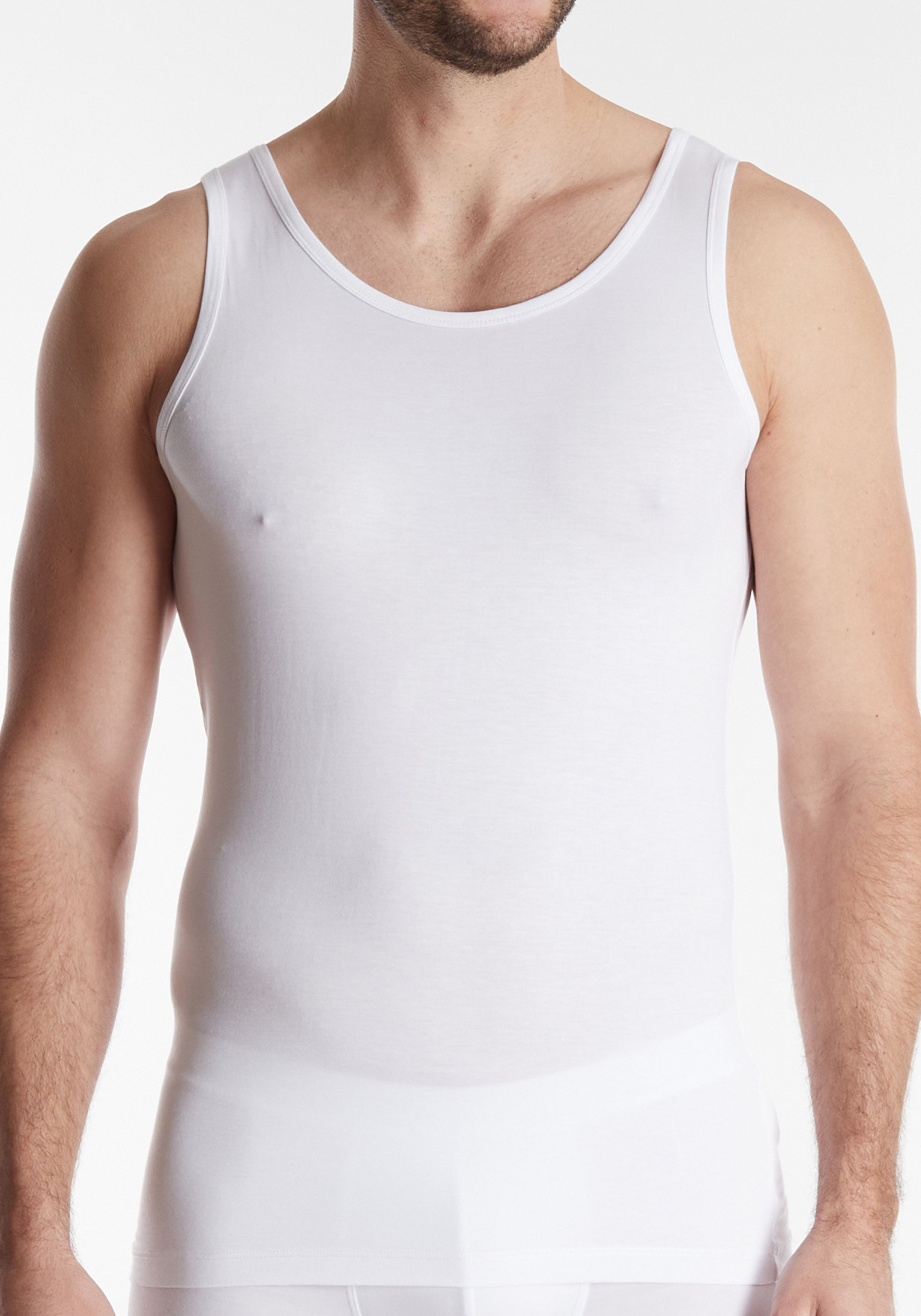 Gotzburg heren singlet O-hals (1-pack), wit