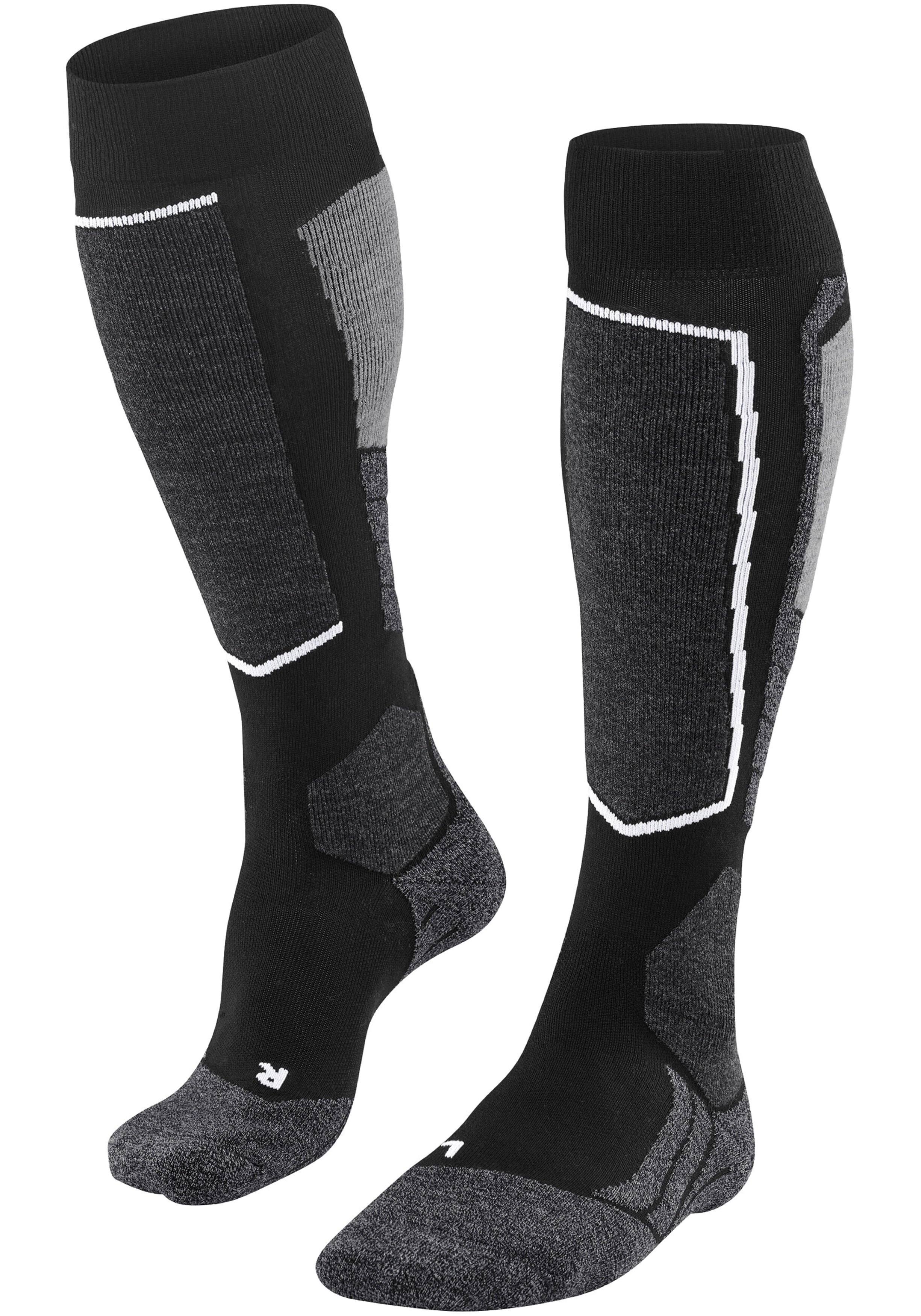 FALKE SK2 Intermediate Vegan dames skiing kniekousen, zwart (black-mix)