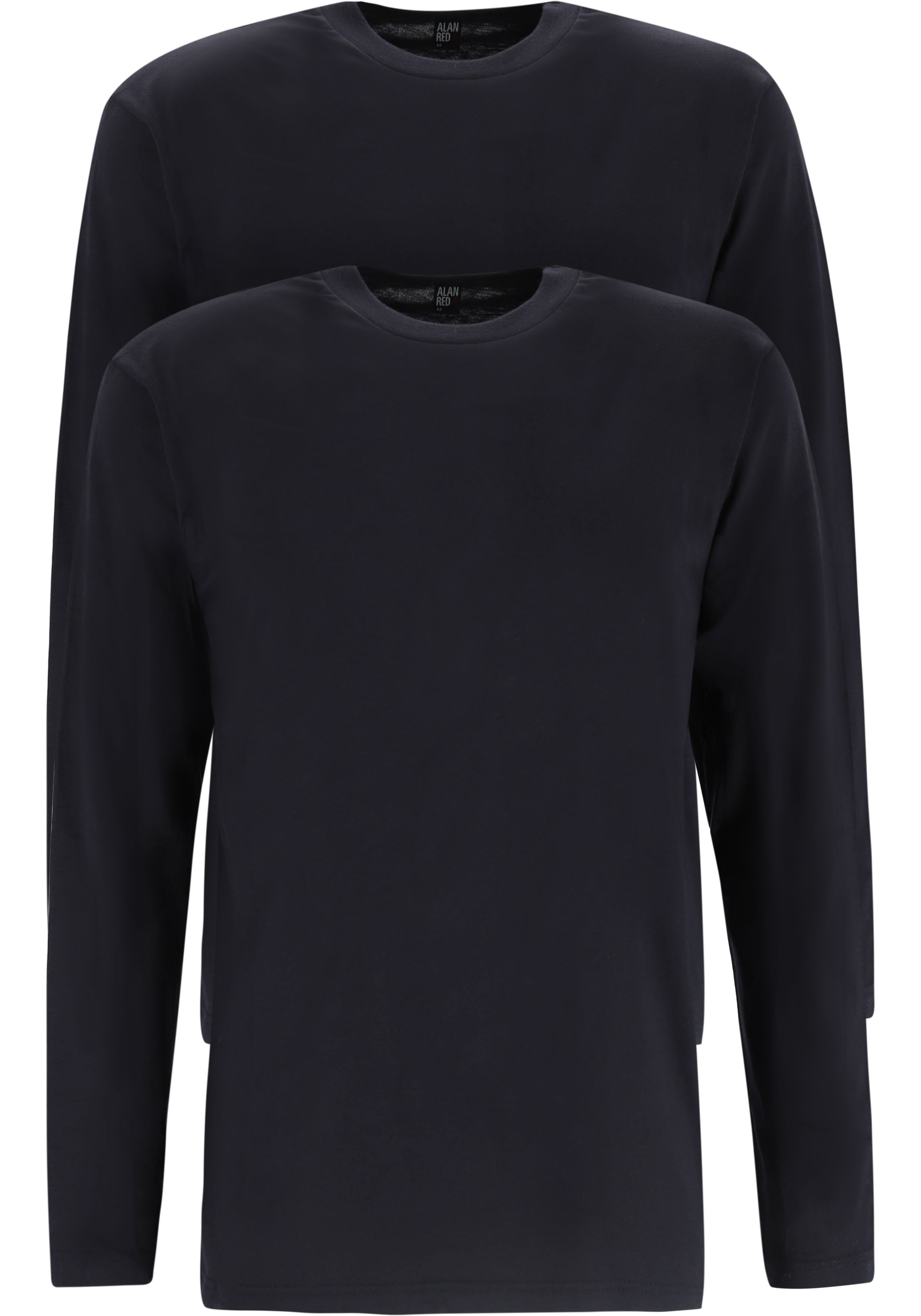 ALAN RED T-shirts VIRGINIA SLEEVE (2-pack), O-hals lange mouw, blauw