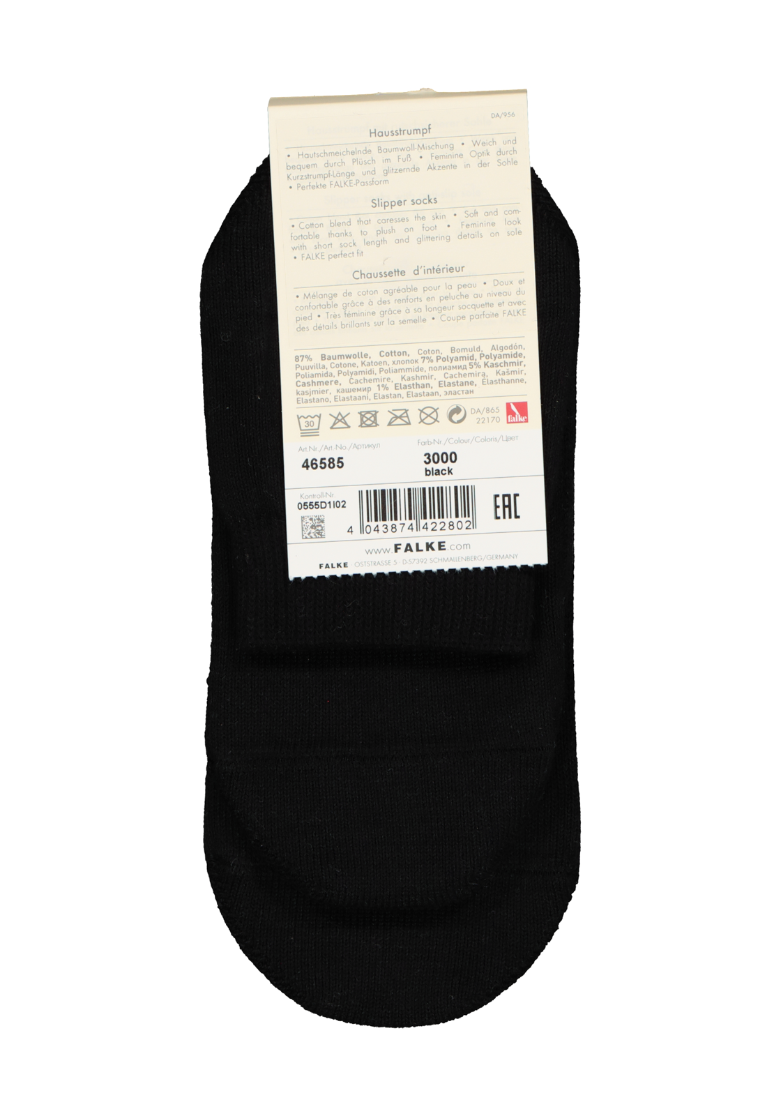 4-4043874422802_falke_sokken_1p_HR FALKE Light Cuddle Pads dames huissokken, dun, zwart (black)