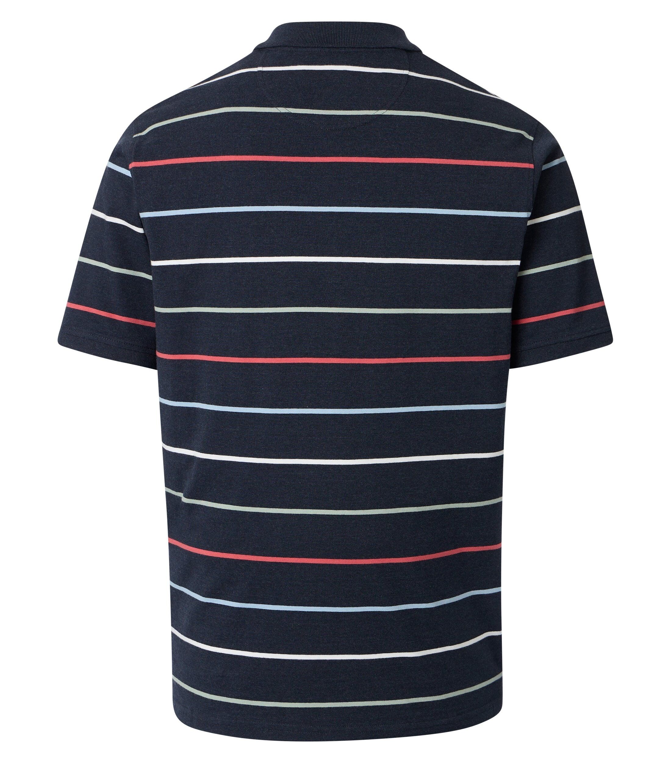CASA MODA comfort fit heren polo, blauw dessin