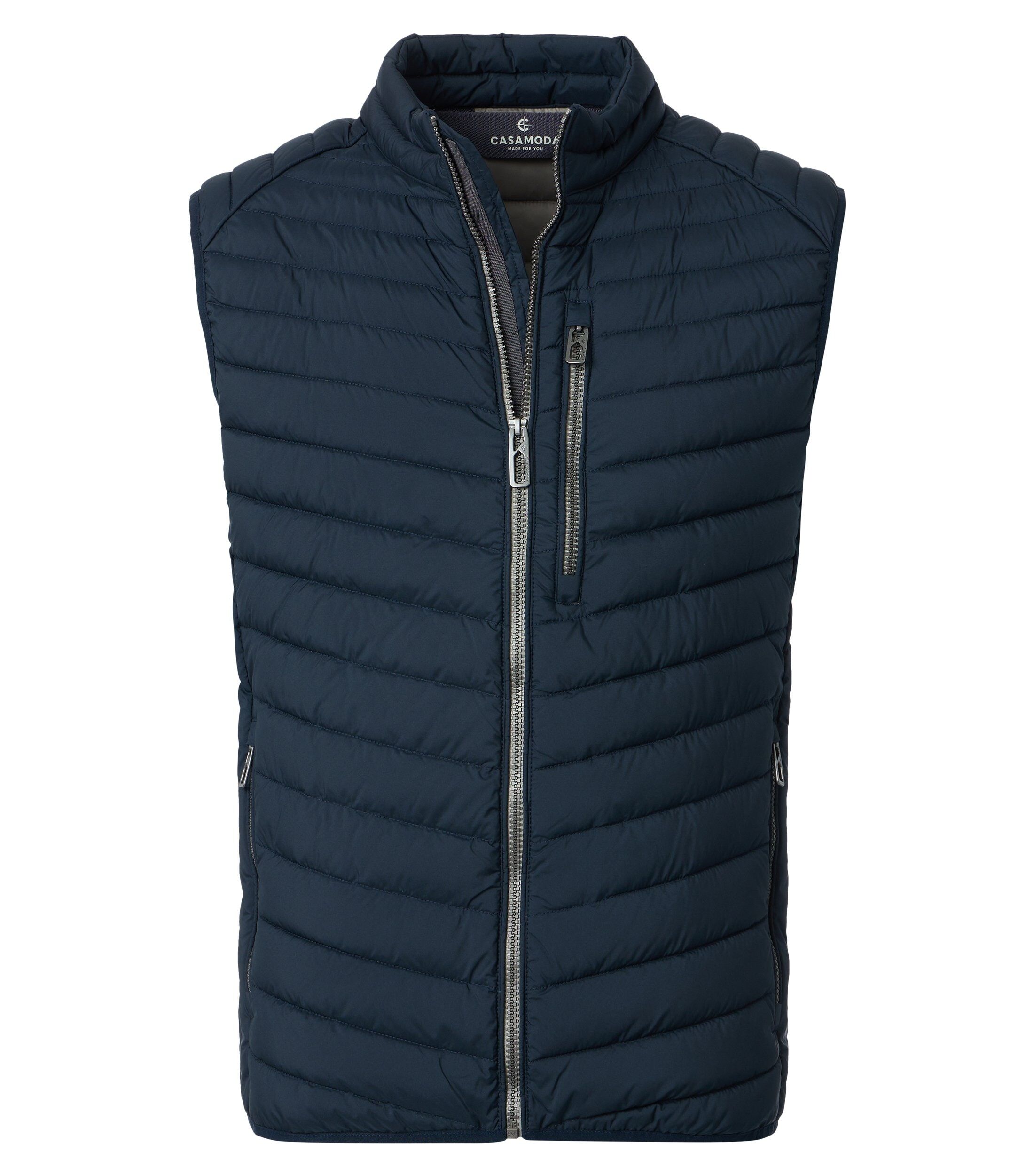CASA MODA comfort fit bodywarmer, blauw, wit
