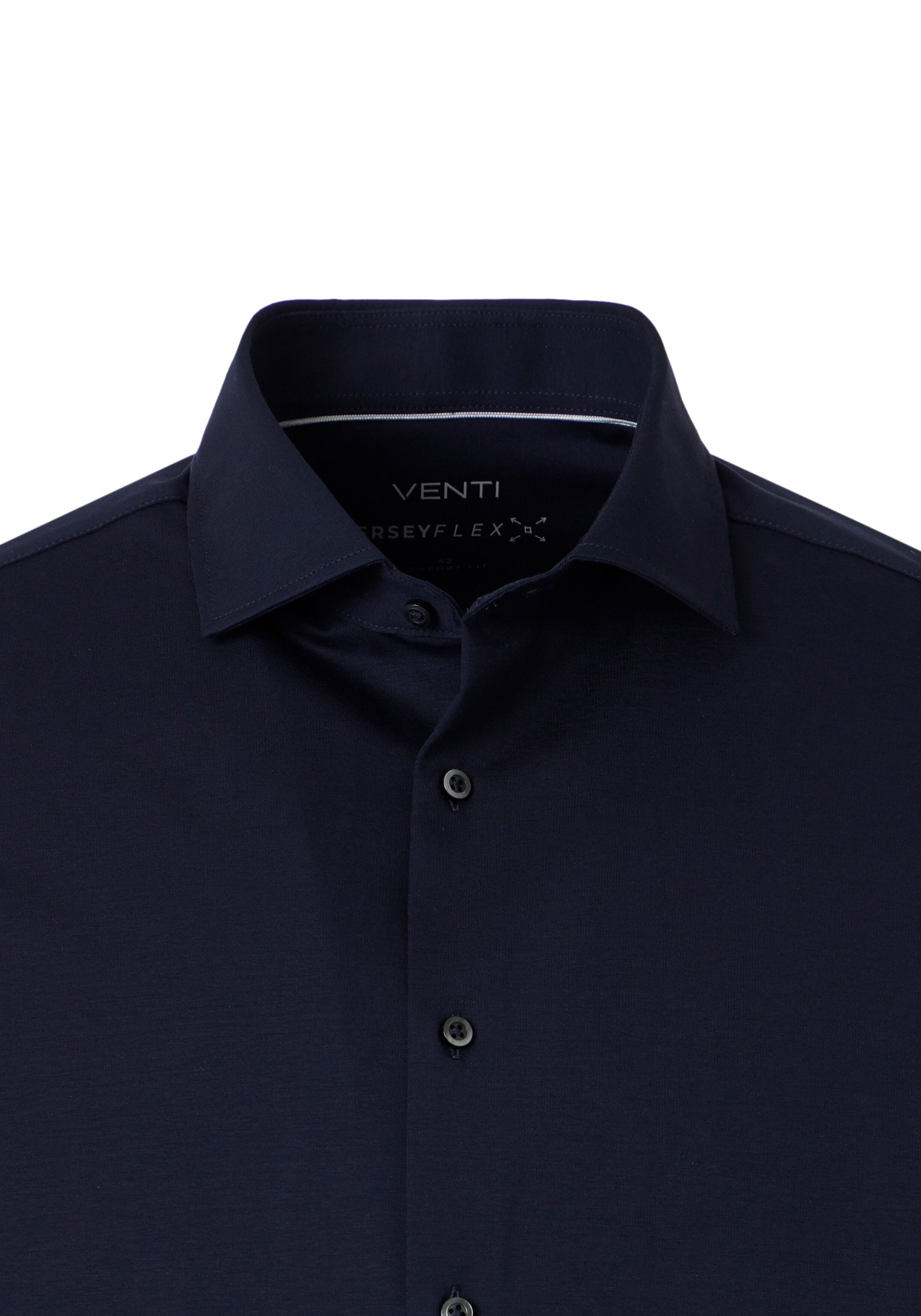 VENTI CASA MODA comfort fit overhemd, jersey, donkerblauw