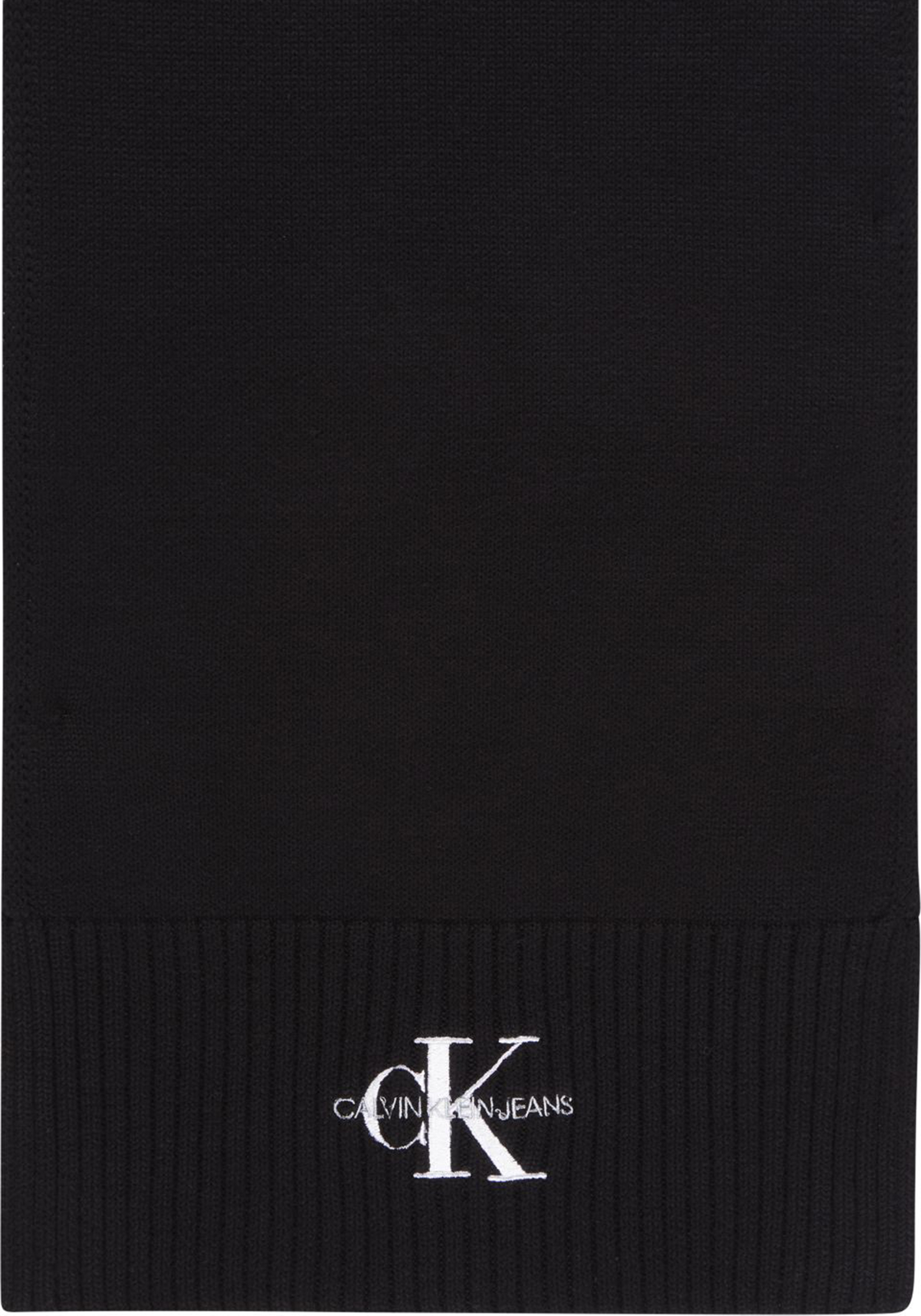 2-8720108586825_CK_Sjaal_K50K511175BDS_HR Calvin Klein sjaal, monologo embroidered scarf, zwart