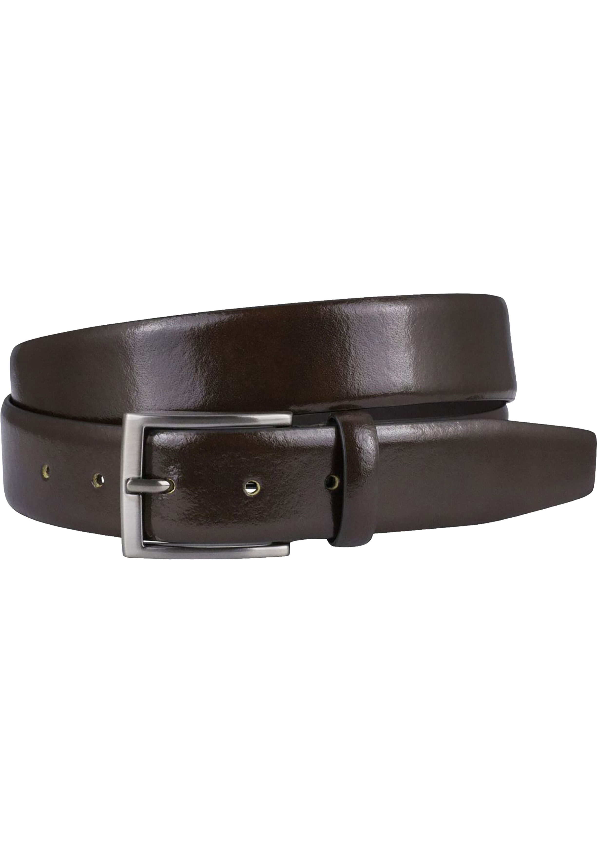 LINDENMANN leren heren riem, bruin