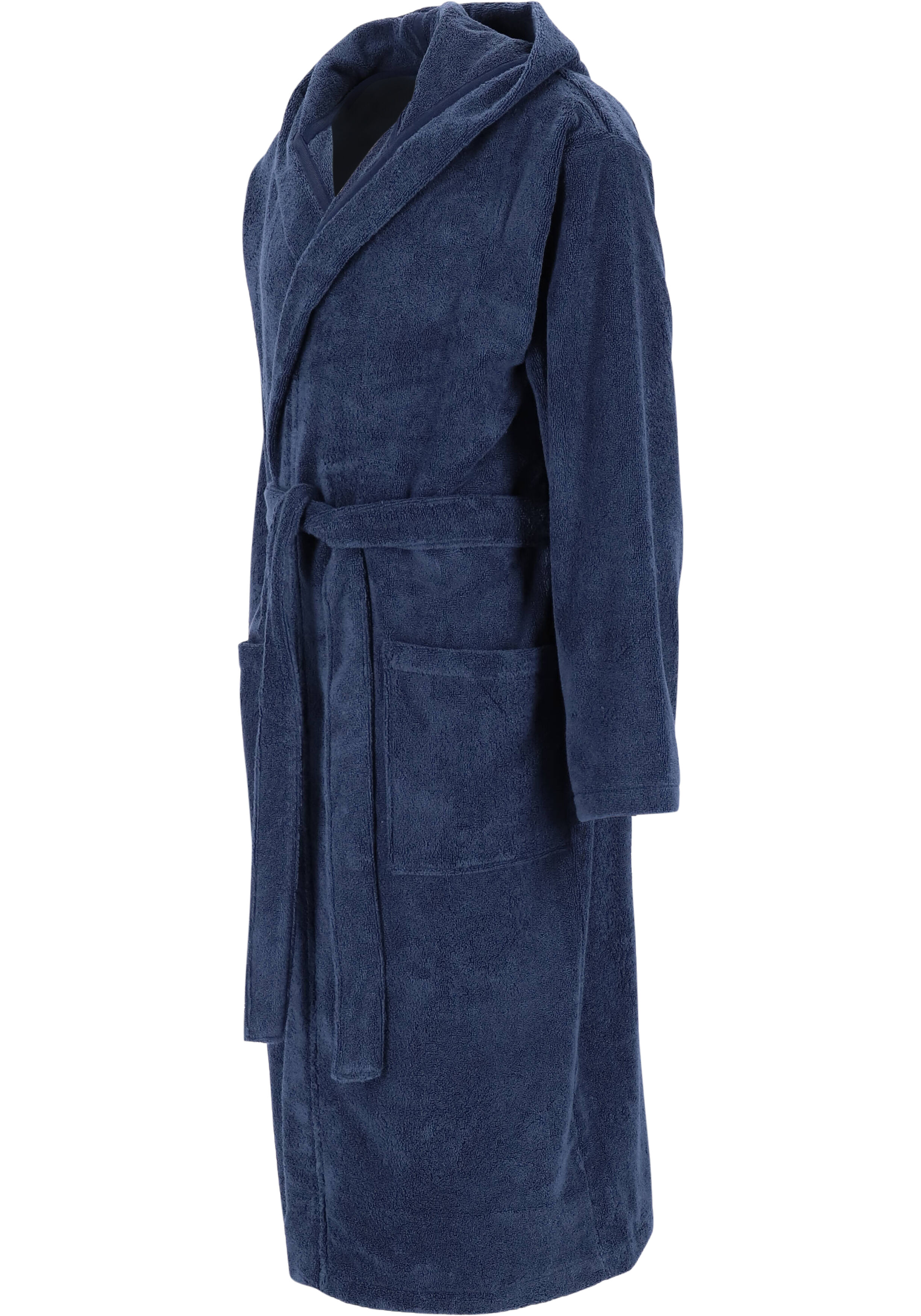 SCHIESSER heren badjas, dik badstof, blauw
