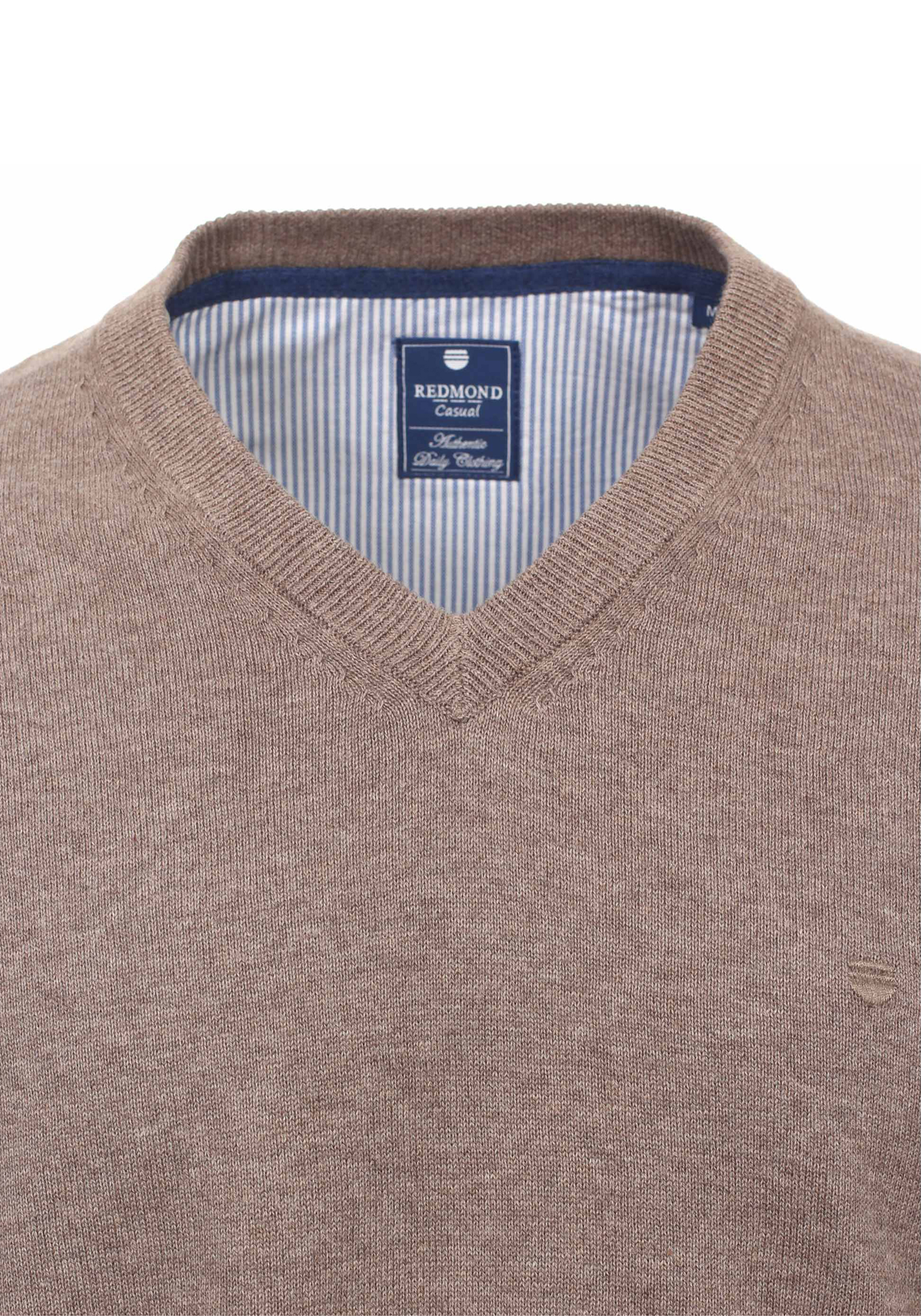 4-4049807808965-redmond-trui_HR Redmond heren trui katoen, V-hals, beige