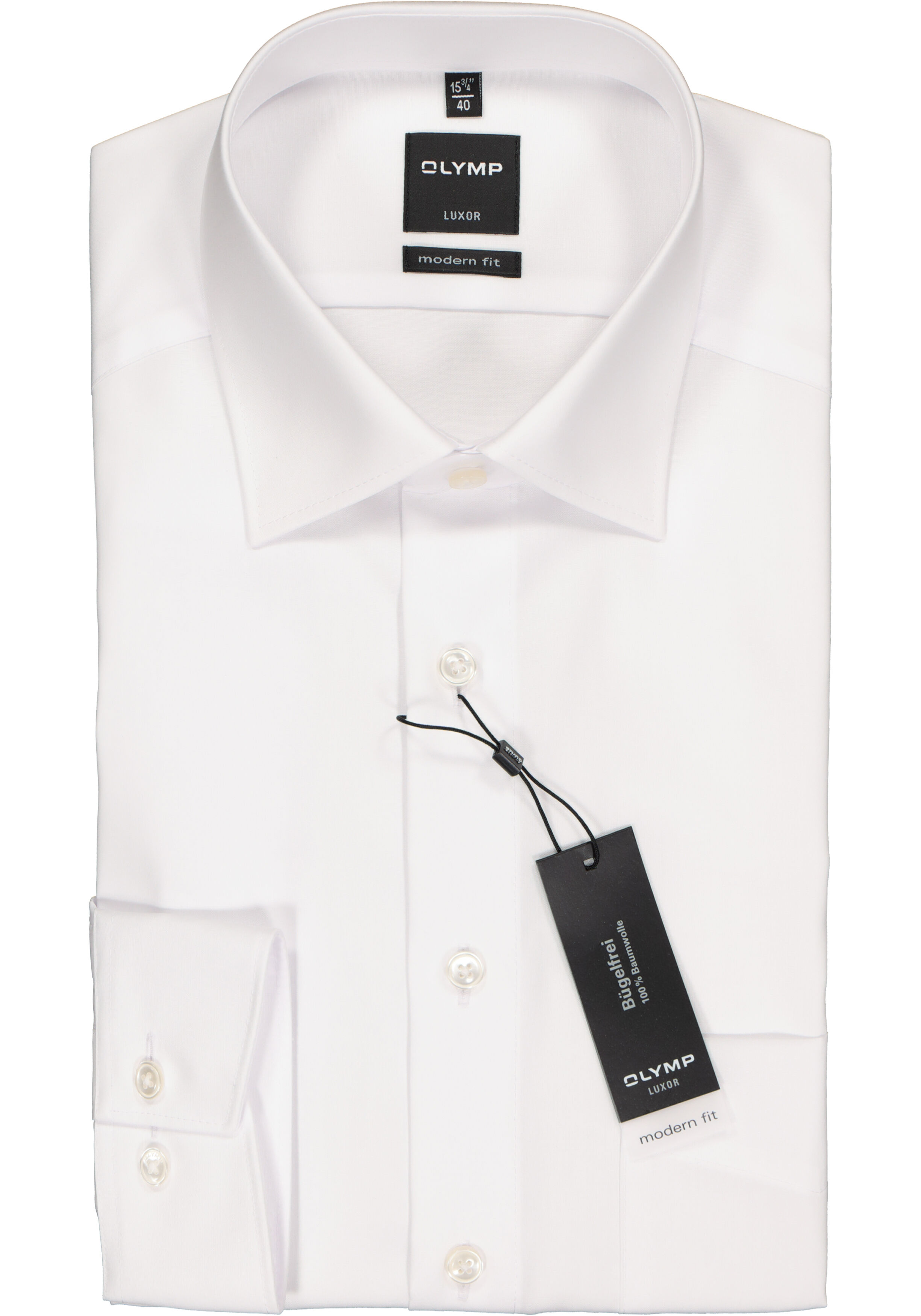 OLYMP Luxor modern fit overhemd, wit