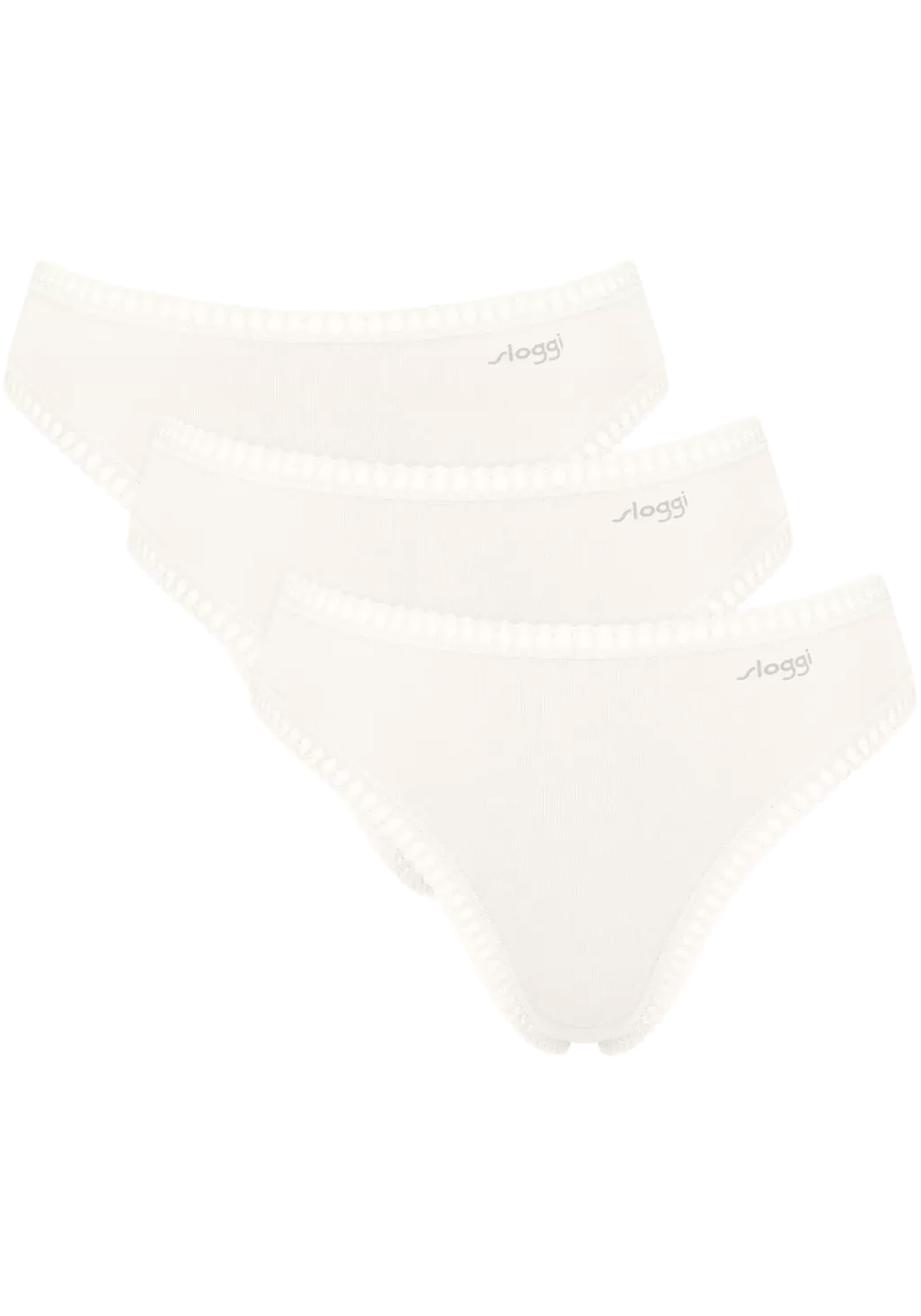 Sloggi Women GO Crush High leg (3-pack), dames slip, wit