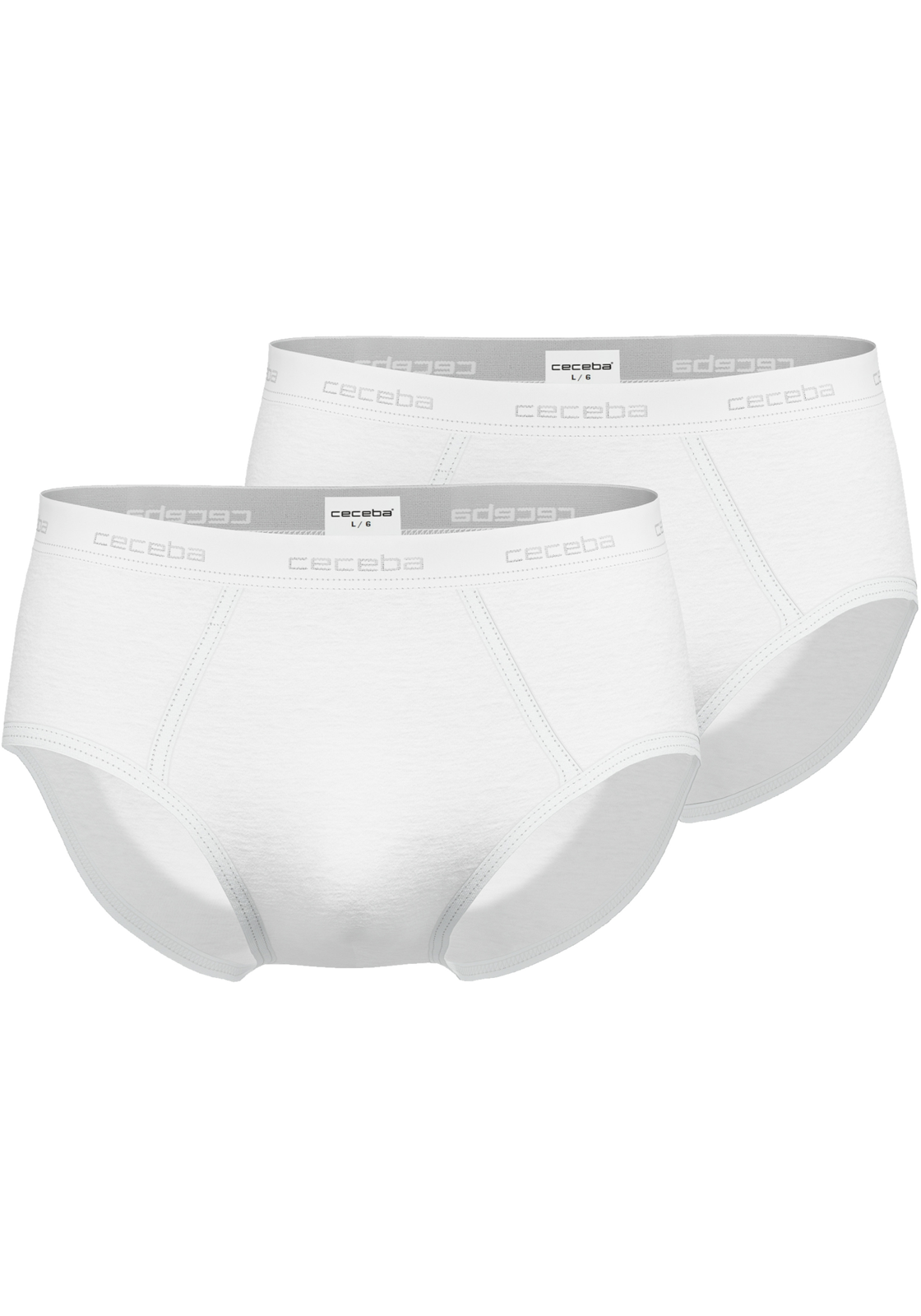 Ceceba heren minislip met gulp (2-pack), wit Ceceba heren minislip met gulp (2-pack), wit