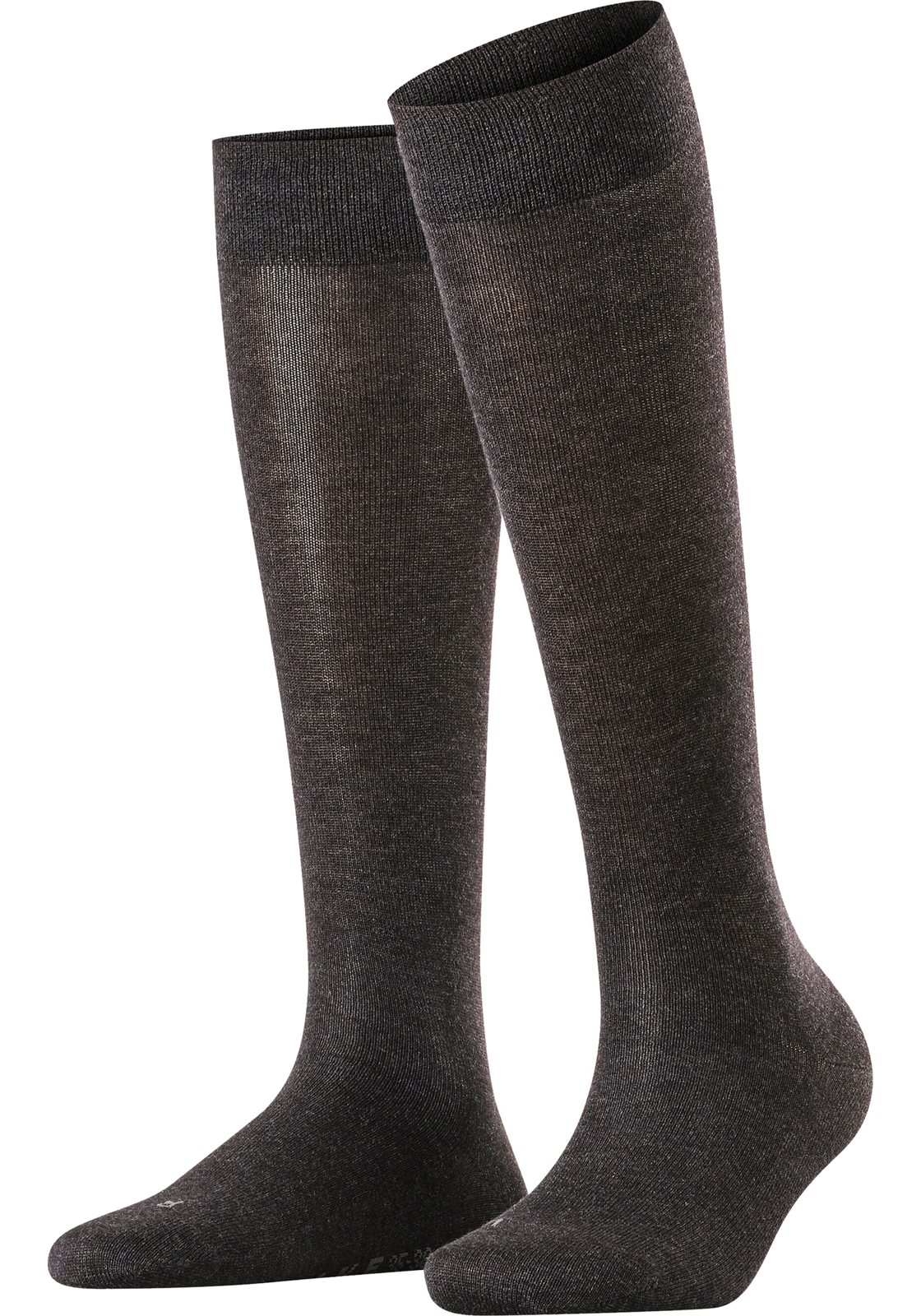 FALKE Sensitive London dames kniekousen, antraciet grijs (anthra.mel) FALKE Sensitive London dames kniekousen, antraciet grijs (anthra.mel)