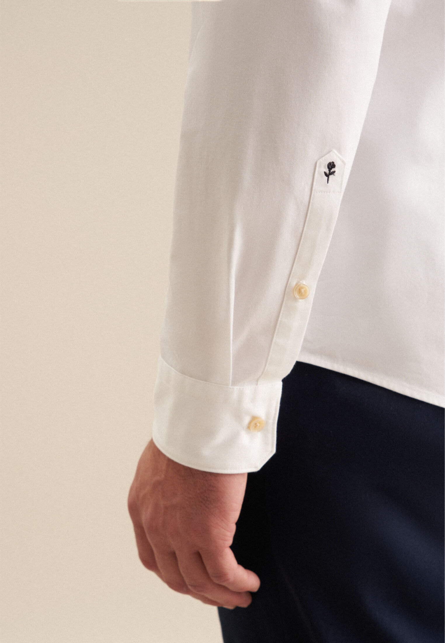 Seidensticker slim fit overhemd, popeline, wit