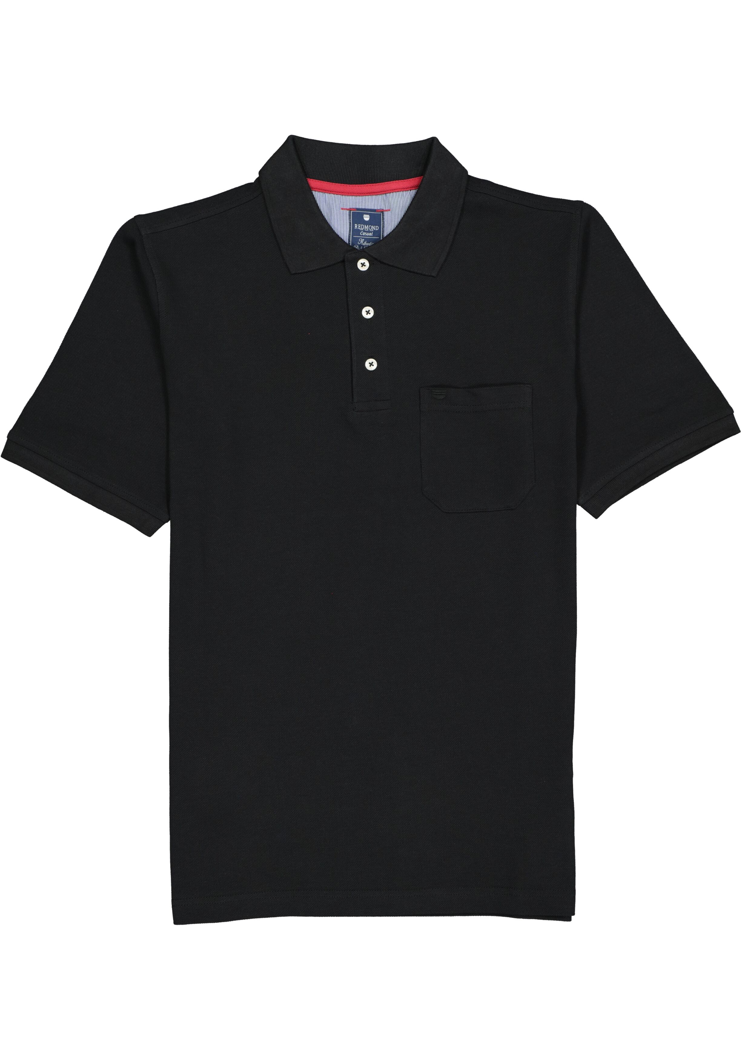 Redmond regular fit poloshirt, zwart