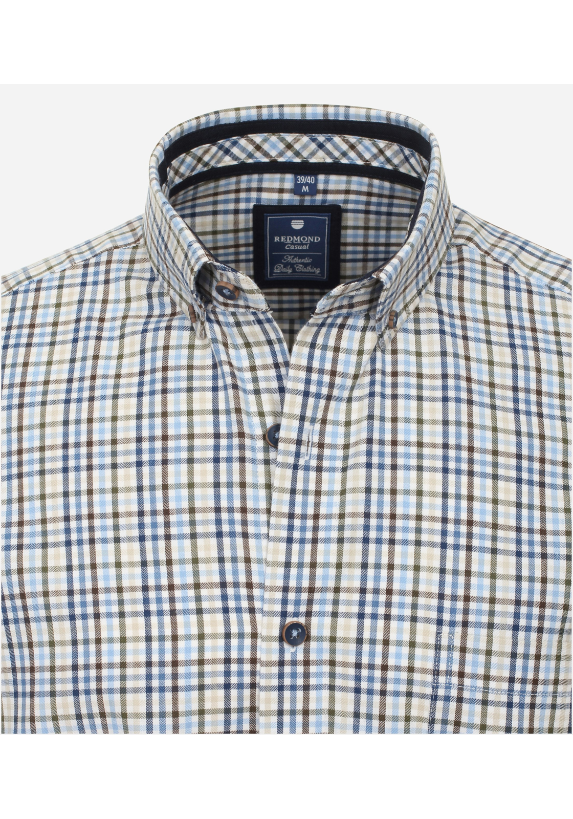 image_4_e95208fb9622bff67243b073a70de961jpgautoformatbgF3F3F3blend-alpha100blend-colorF3F3F3blend-modedarkenfitclampp Redmond comfort fit overhemd, popeline, bruin geruit